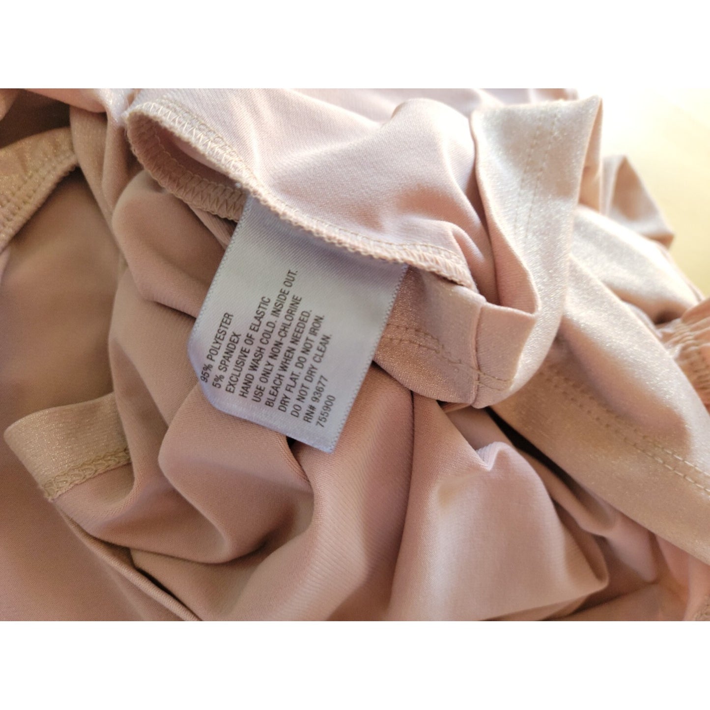 Worthington Womens Top 2X Plus Puff Sleeve Metallic Gold Glitter Ruched Beige