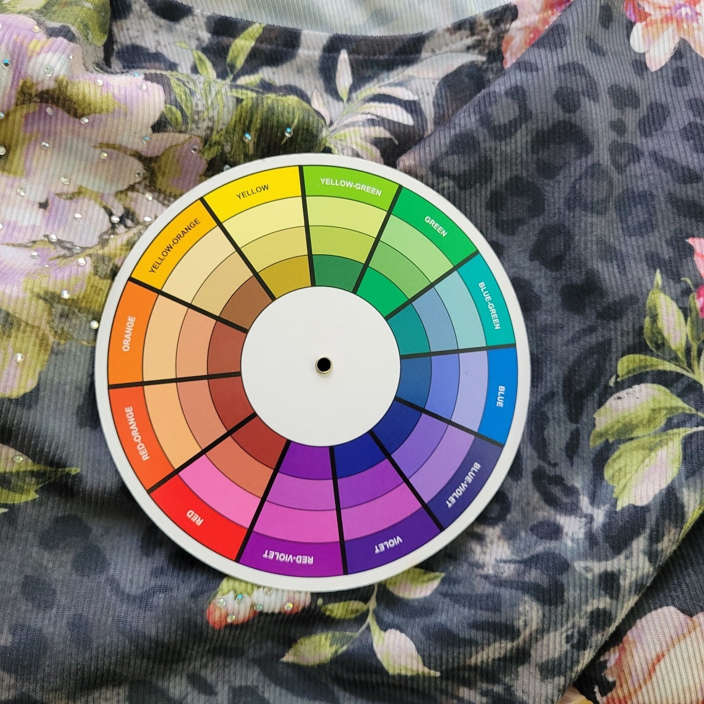 Time Tru Womens Top XXL 20 Plus 3/4 Sleeve Green Floral Poly Blend Rhinestones