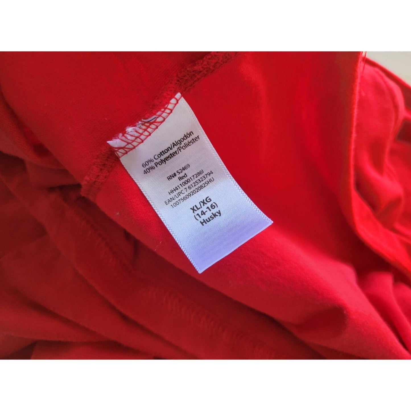 Christmas Holiday Time Womens Top Extra Large Tee Long Sleeve Red Santa Claus