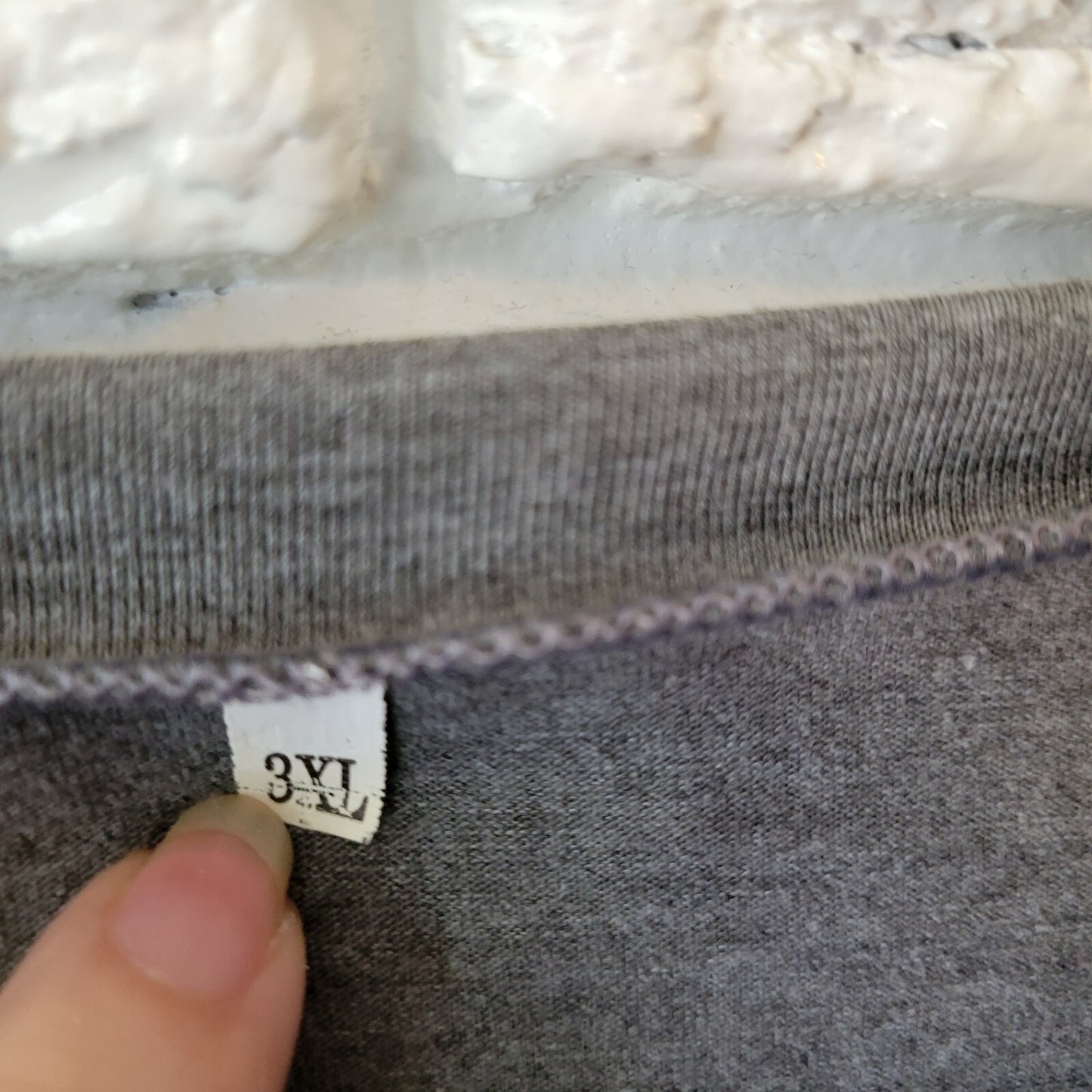 Christmas Womens Top 3XL Plus Tee Long Sleeve Gray Christmas Movies Bake Stuff