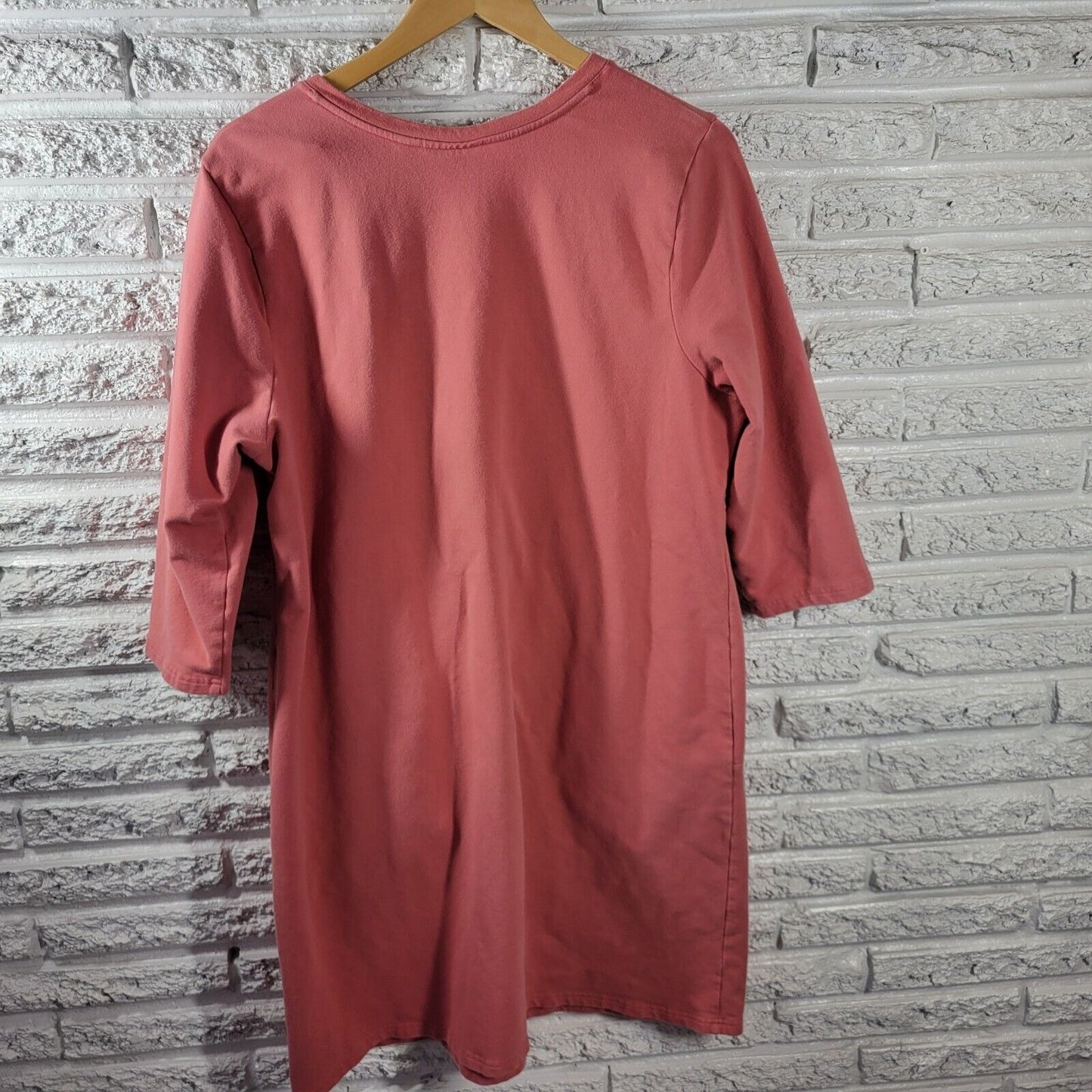 Denim Co Womens Dress Extra Large Mini Sweatshirt Coverup Pockets Orange Comfy