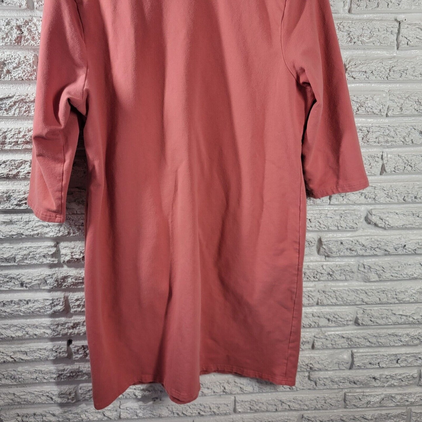 Denim Co Womens Dress Extra Large Mini Sweatshirt Coverup Pockets Orange Comfy