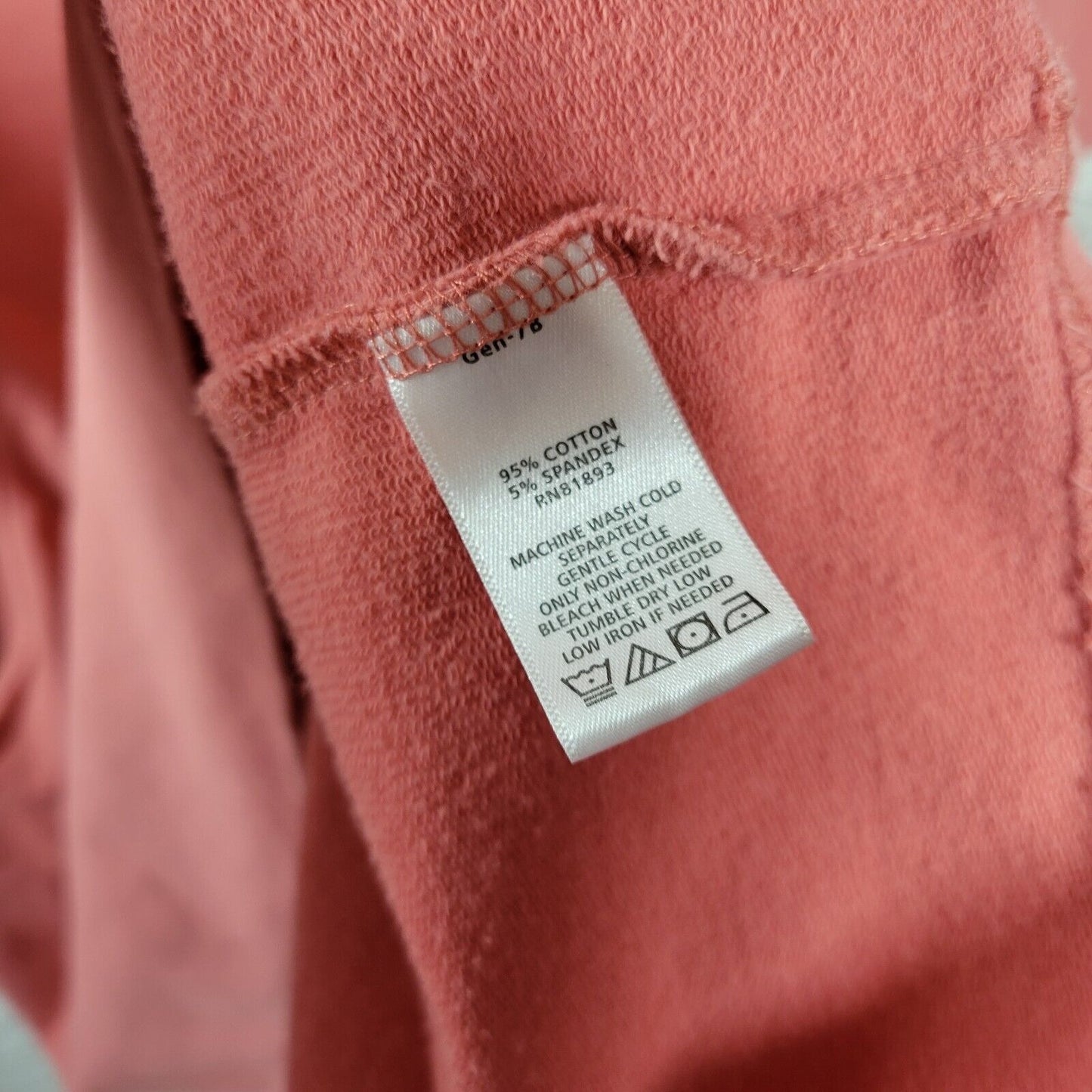 Denim Co Womens Dress Extra Large Mini Sweatshirt Coverup Pockets Orange Comfy