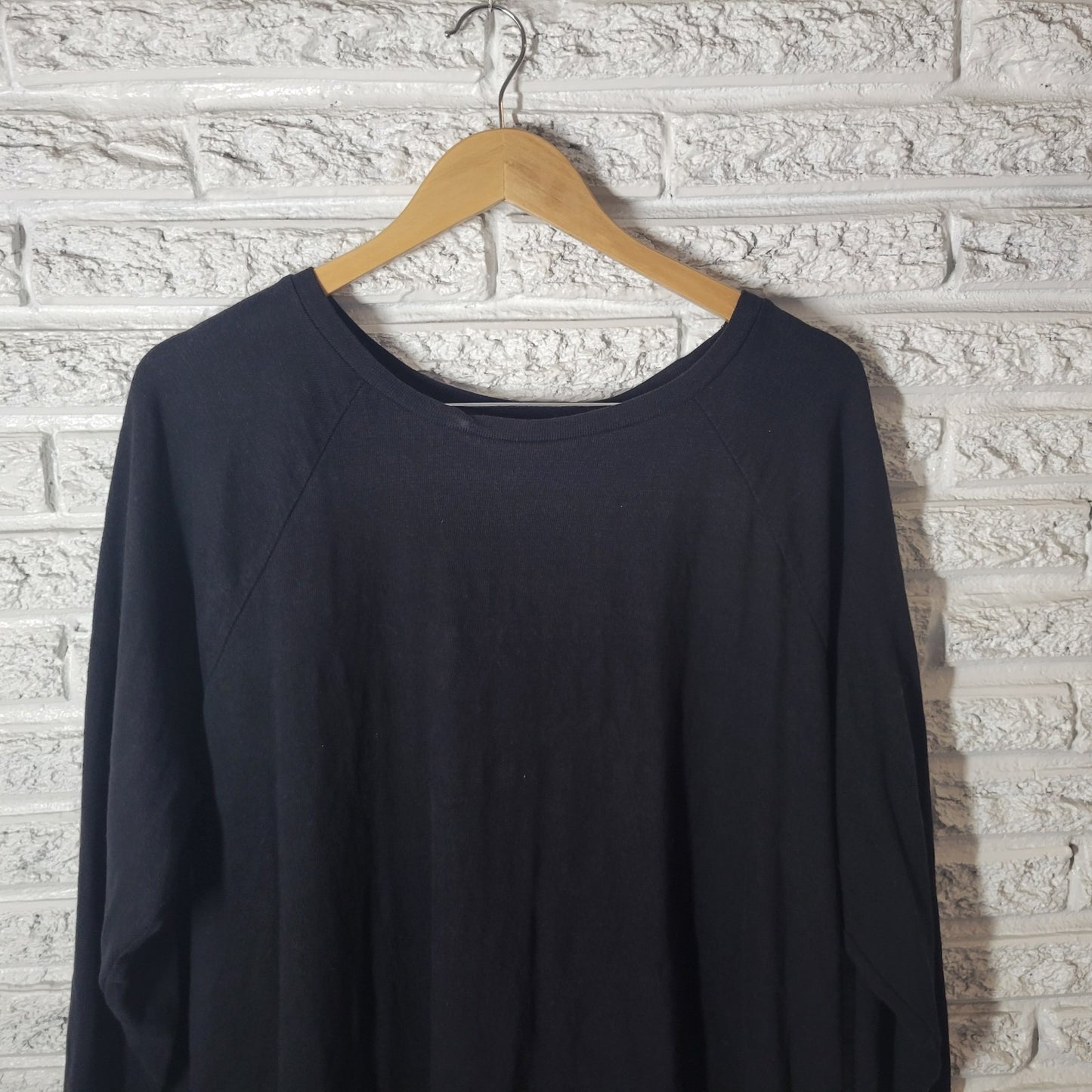 Loft Womens Top 20 22 Plus Long Sleeve Split Back Floral Chiffon Black Cotton