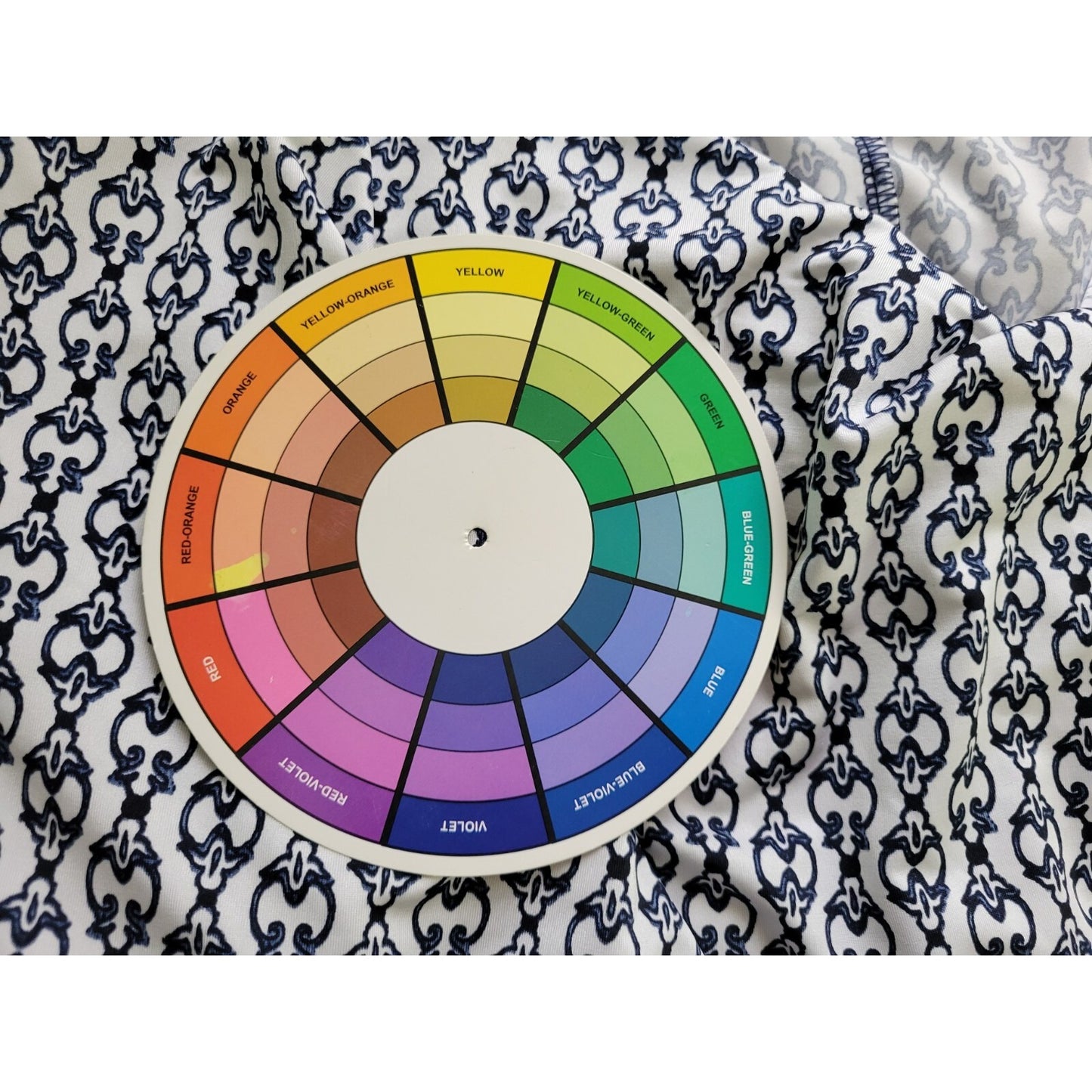 Dana Buchman 2X Plus Size Top Blue Geometric Draped Neck Short Sleeve GEO348E