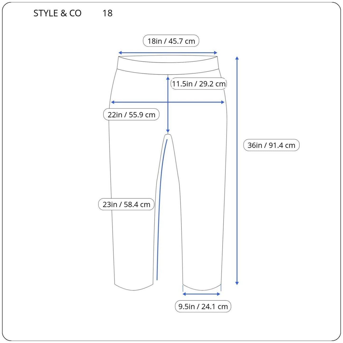 Style & Co Womens Pants 18 Plus Capri Brown White Floral NO POCKETS Cotton Blend