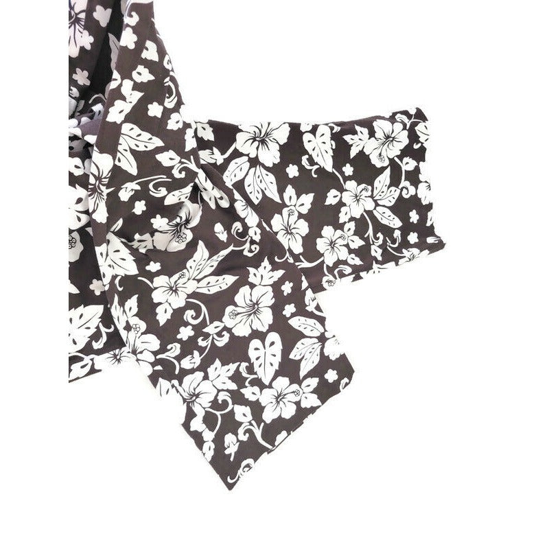 Style & Co Womens Pants 18 Plus Capri Brown White Floral NO POCKETS Cotton Blend