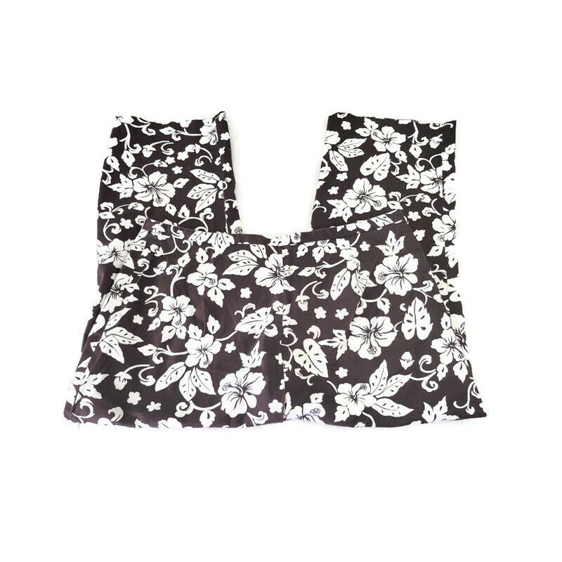 Style & Co Womens Pants 18 Plus Capri Brown White Floral NO POCKETS Cotton Blend