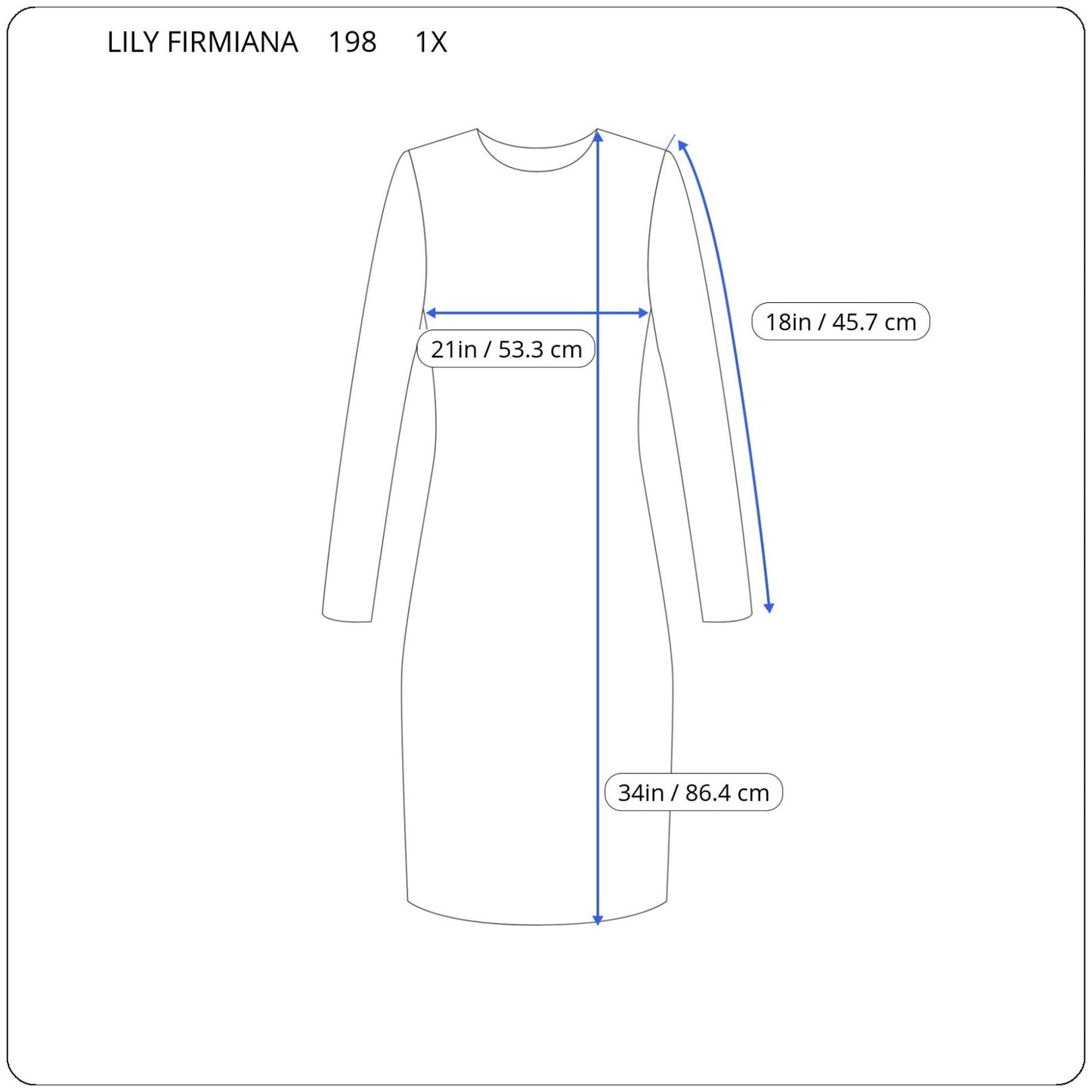 Lily Firmiana Womens Dress 1X Plus Mini 3/4 Sleeve Blue Outer Space Poly Blend