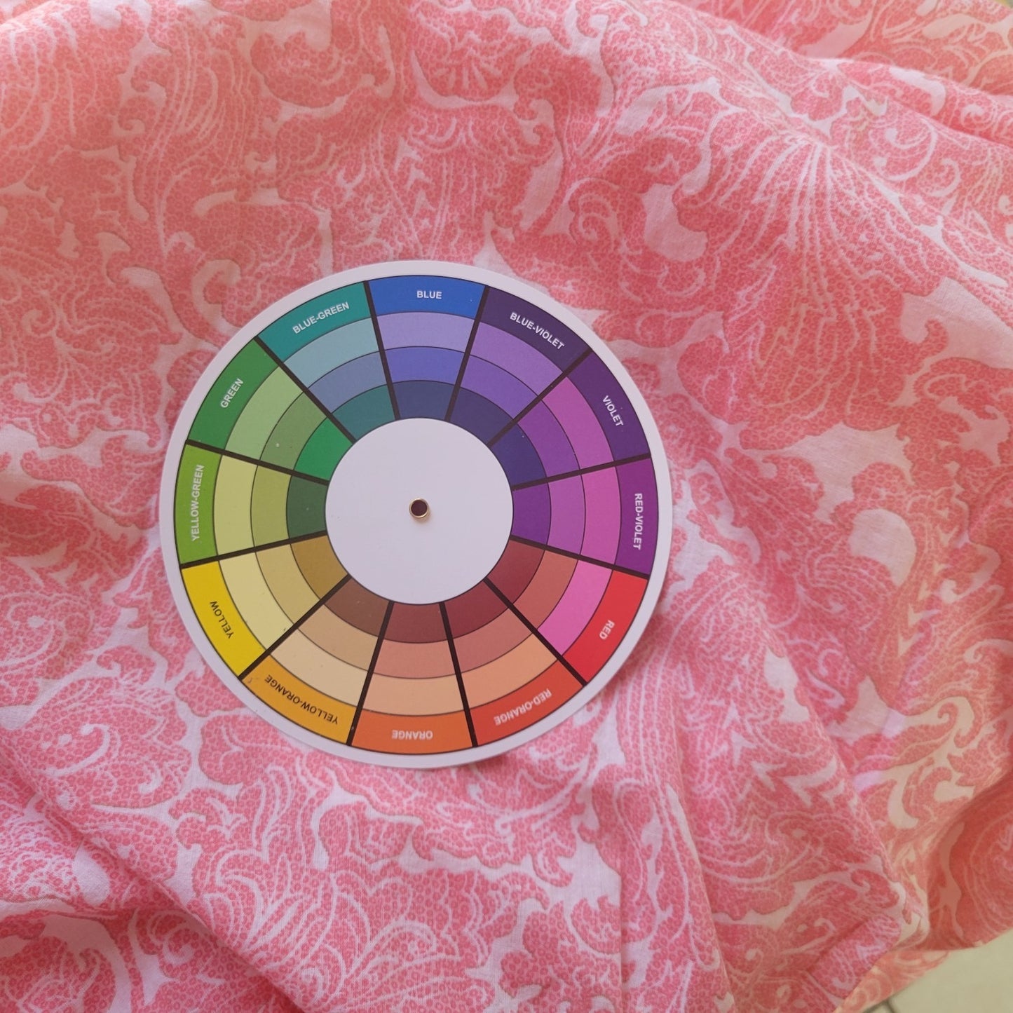 Croft Barrow Womens Top Extra Large XL 3/4 Sleeve Pink Geometric Keyhole Cotton