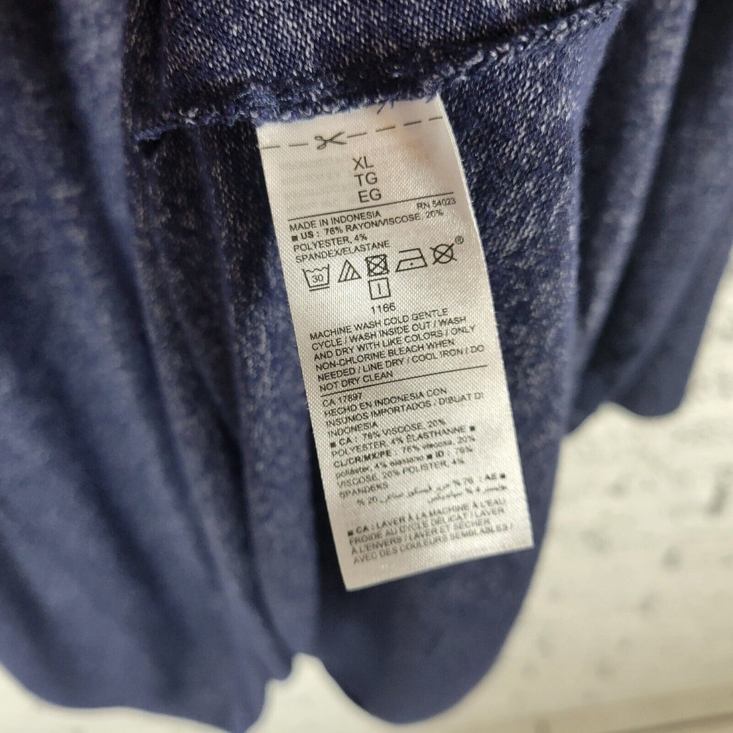 Old Navy Women Dress XL Long Sleeve Blue Heather Pullover Lightweight Knit Comfy