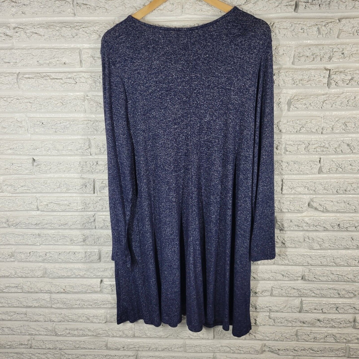 Old Navy Women Dress XL Long Sleeve Blue Heather Pullover Lightweight Knit Comfy