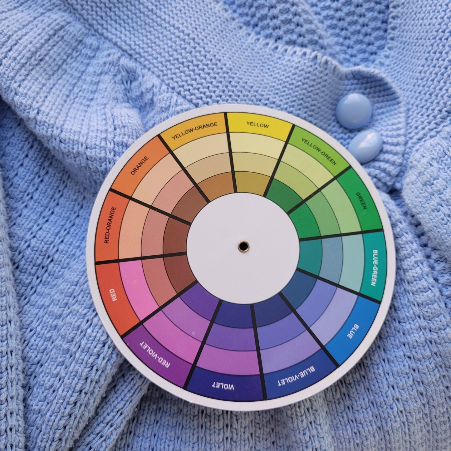 Croft Barrow Womens Sweater Extra Large XL Two Button Faux Pockets Cotton Blue