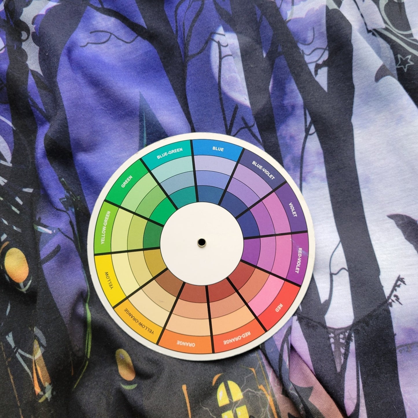 Halloween Women's XL T-Shirt Blue 3/4 Sleeve Stretch Casual Theme Tee NOV97E