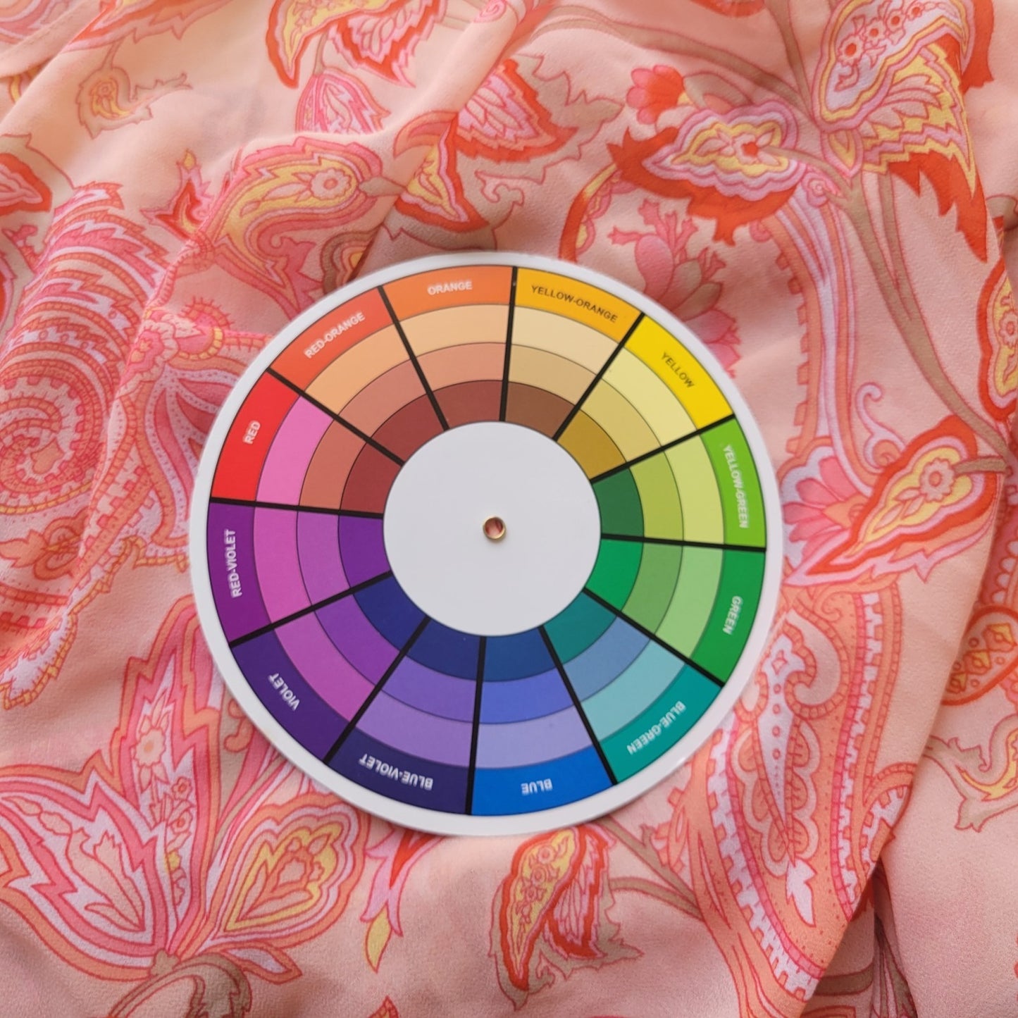 New York Co Womens Top XL Bell Sleeve Orange Paisley Lightweight Polyester Sheer