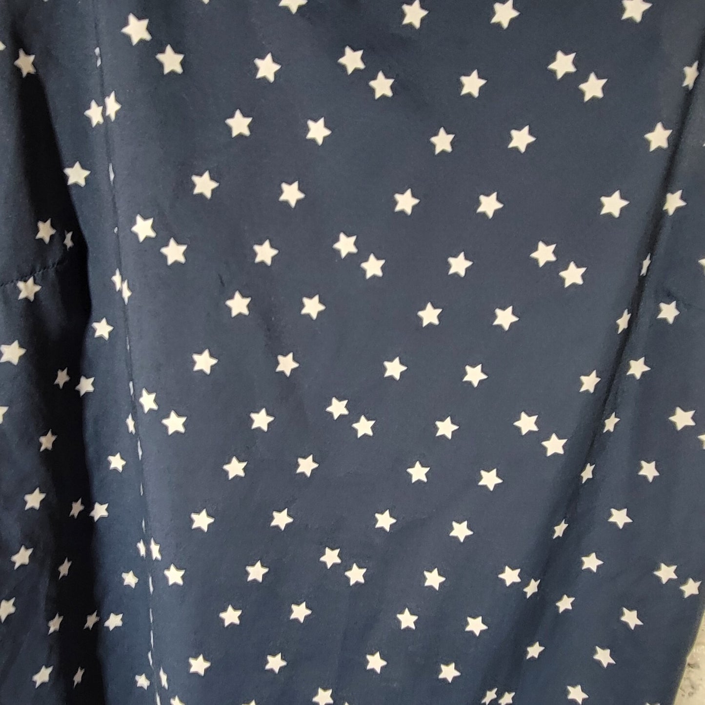 Fourth of July Time Tru Womens Top XL 16 18 Tank Patriotic Polyester Blue Stars