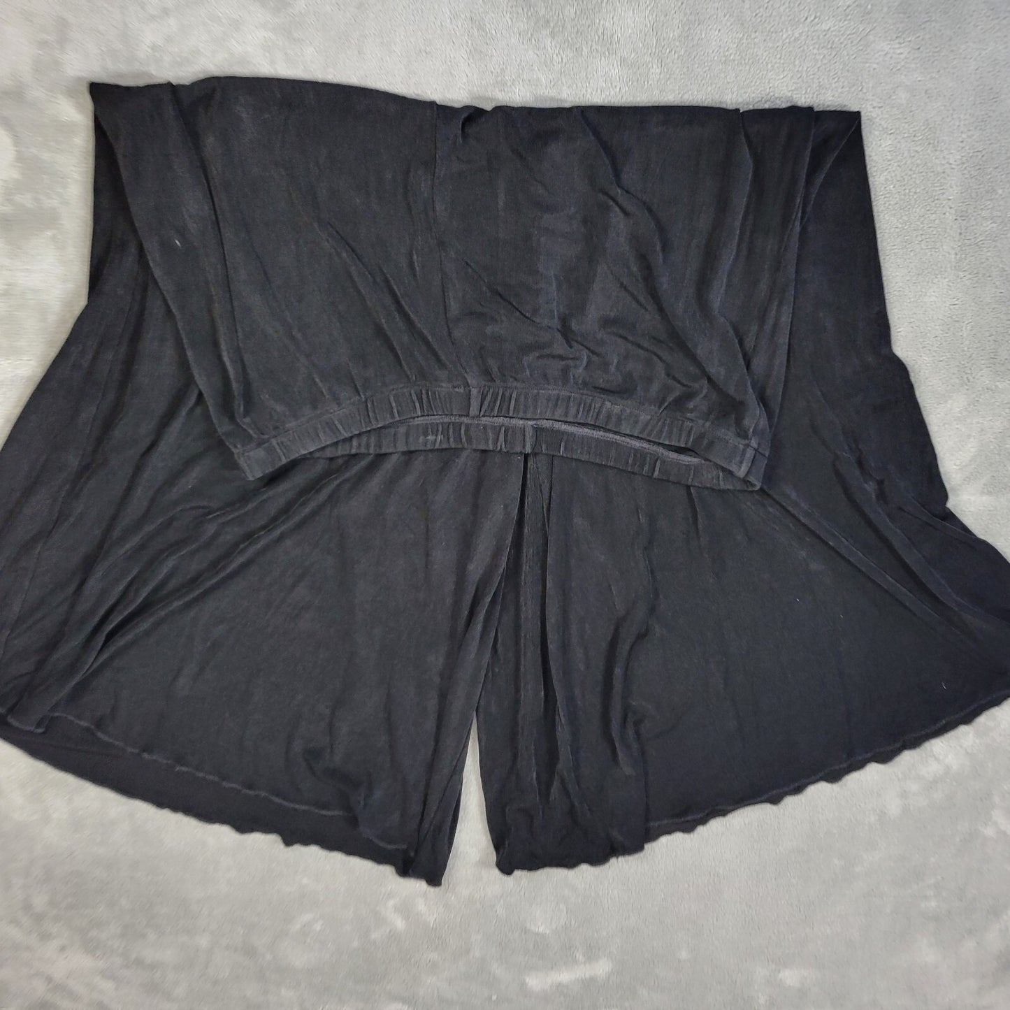 Nicole Marie Womens Pants Extra Large Pull On Travel Knit Gaucho Wide Leg Black