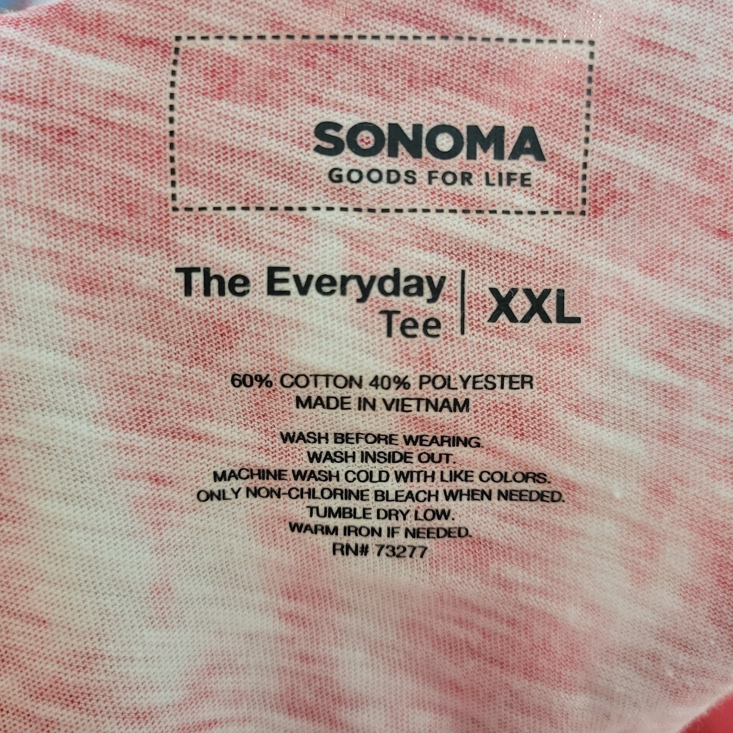 Fourth of July Sonoma Everyday Women Top XXL Plus Tee Red Blue Tie Dye Patriotic