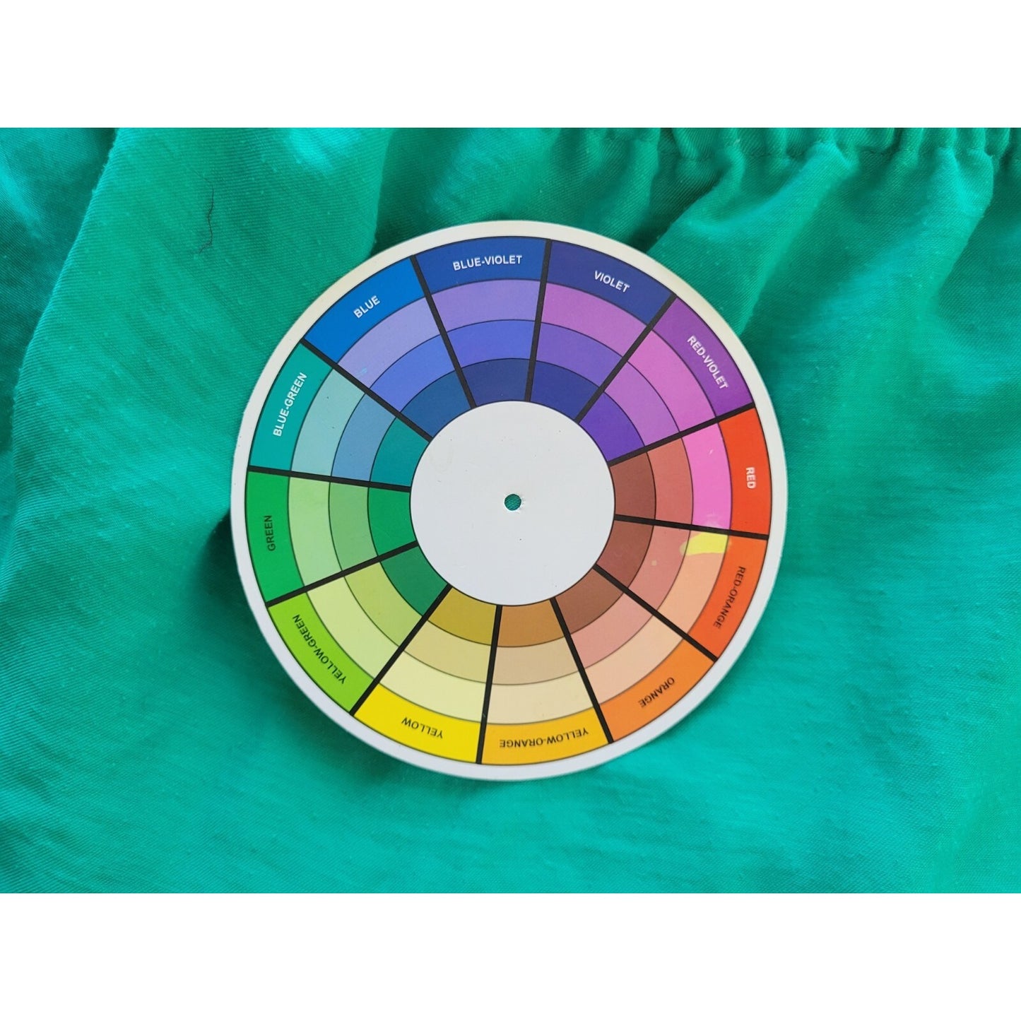 Ana Women Top 1X Plus Batwing Sleeve Blue Green Polyester Comfort Waist Crochet