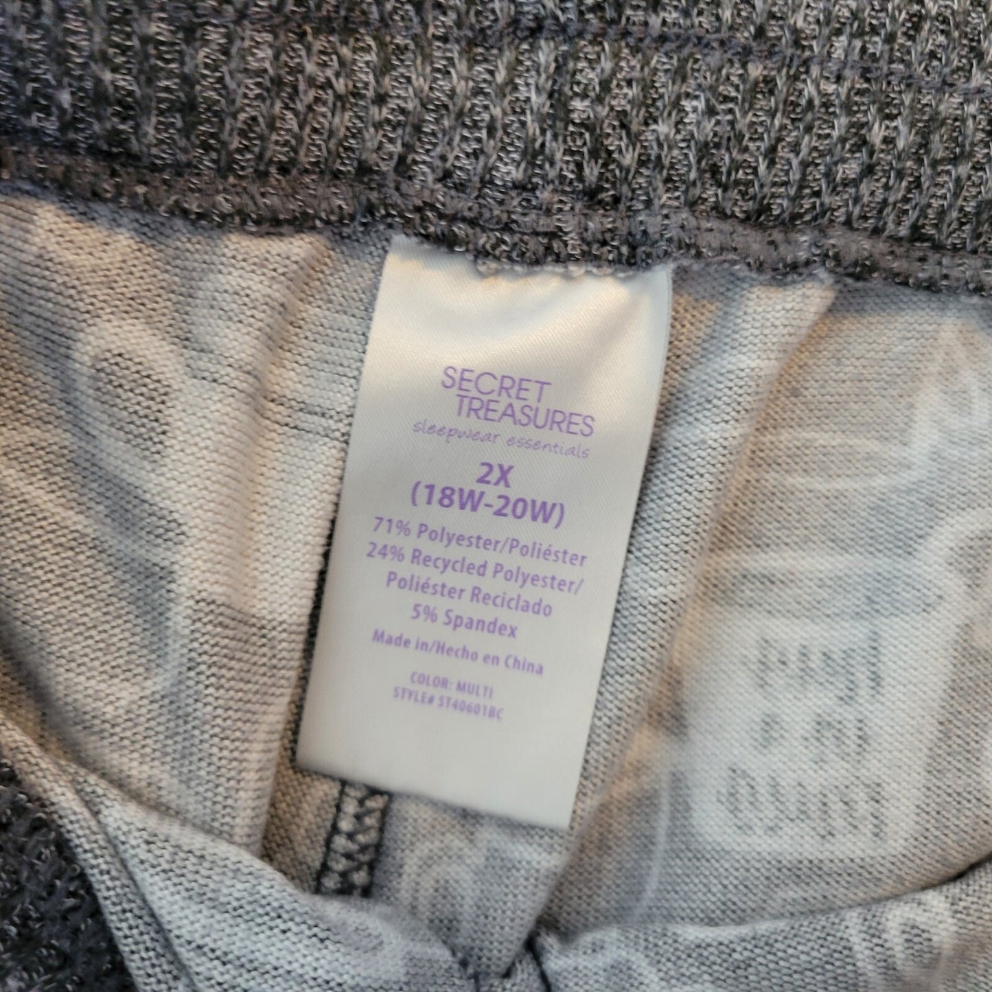 Secret Treasures Womens Pajama Pants 2X Plus Pull On Coffee Mugs All Over Lounge