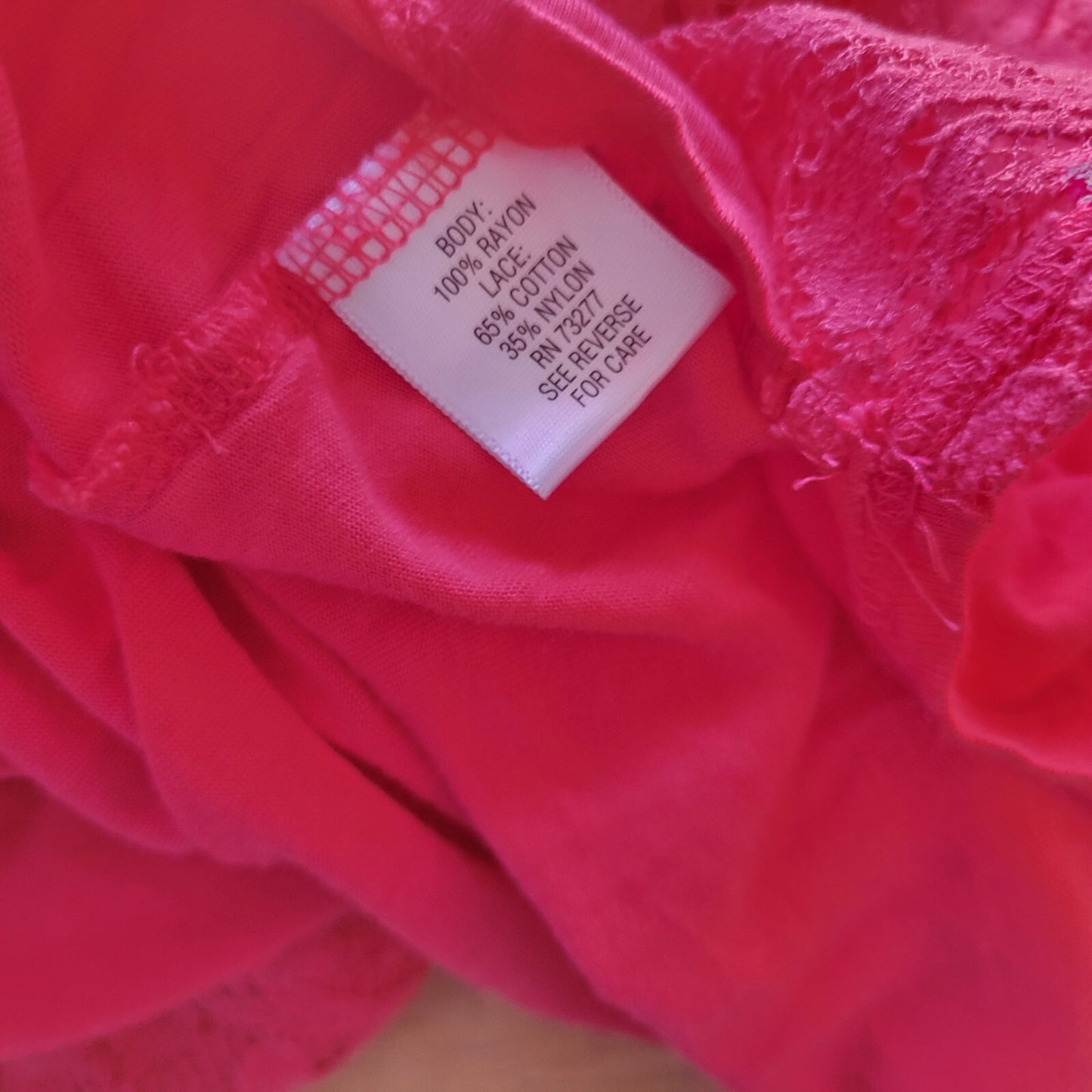 Apt 9 Womens Top 1X Plus Long Roll Tab Sleeve Pink Lace Comfy Quarter Button