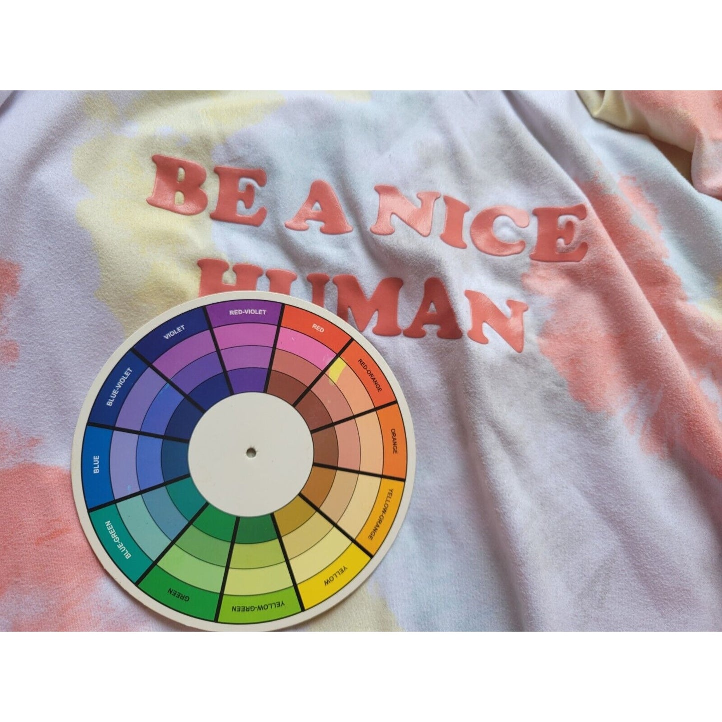 Secret Treasures Womens Pajama Top 2X 3X Plus Gown Pink Tie Dye Be a Nice Human