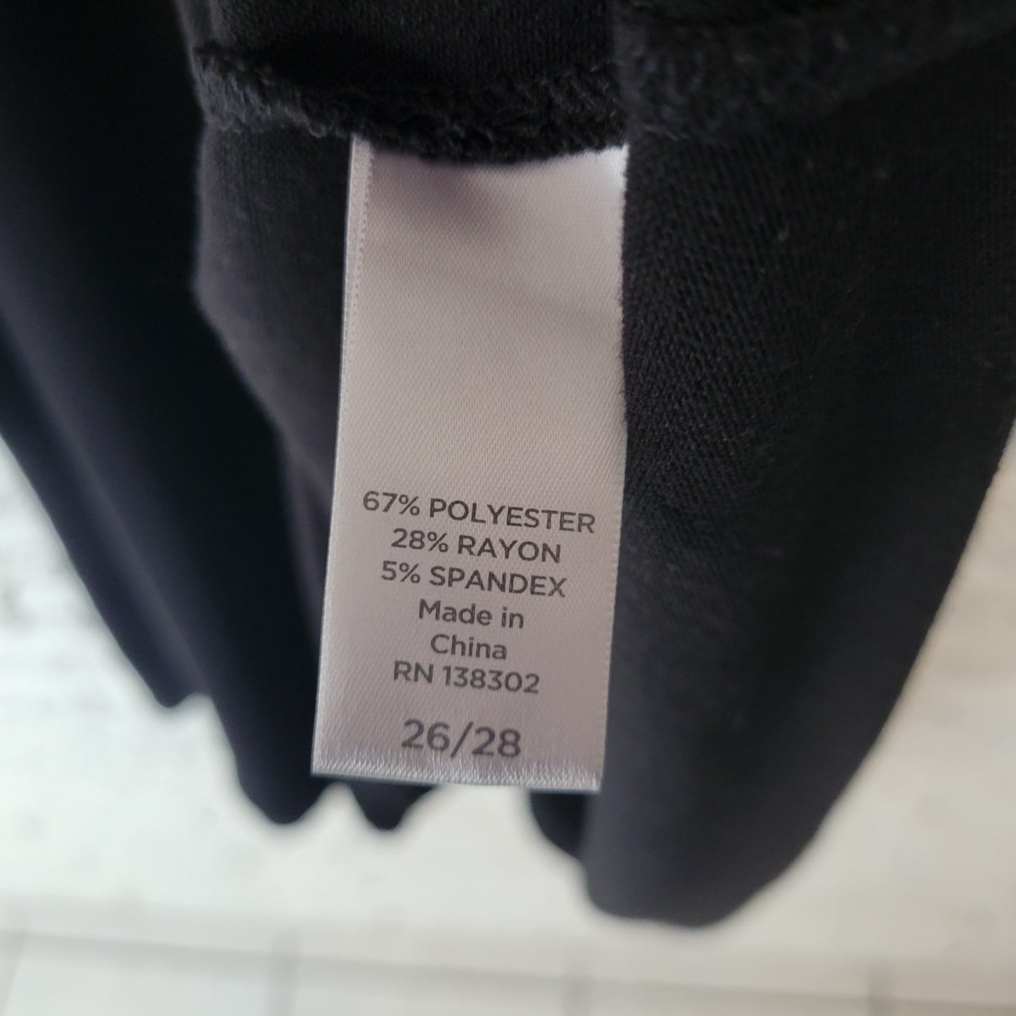 Avenue Womens Dress 26 28 Plus Mini 3/4 Sleeve Knit Black Casual Poly Blend