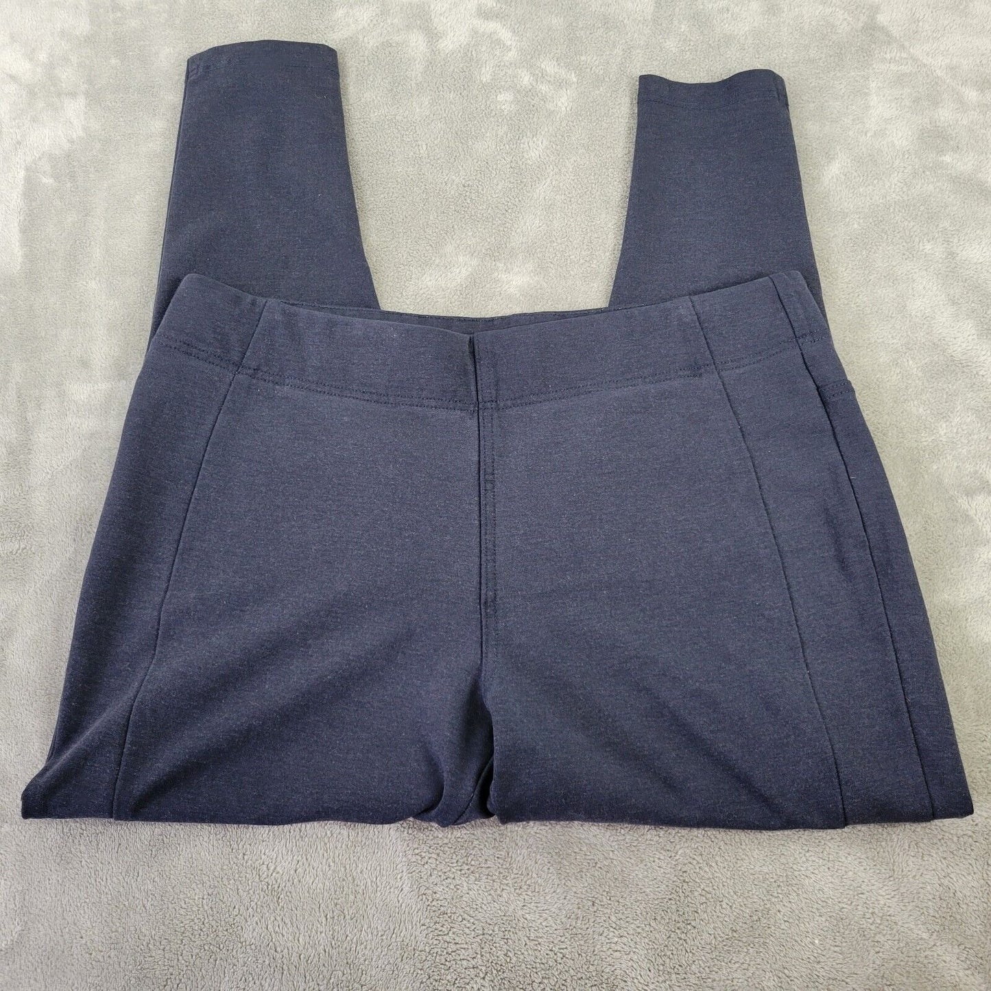 CJ Banks Womens Pants 1X Capri Pull On Blue Comfy Signature Slimming Tapered
