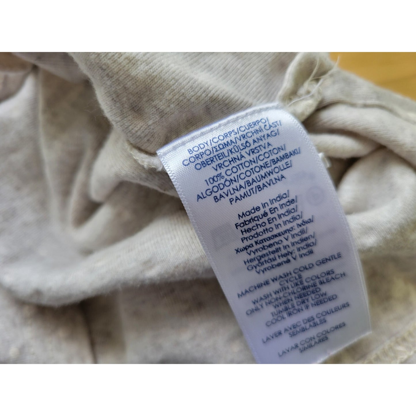 Chaps Womens Top 1X Plus 3/4 Sleeve Gray Polka Dot Quarter Button Cotton Casual