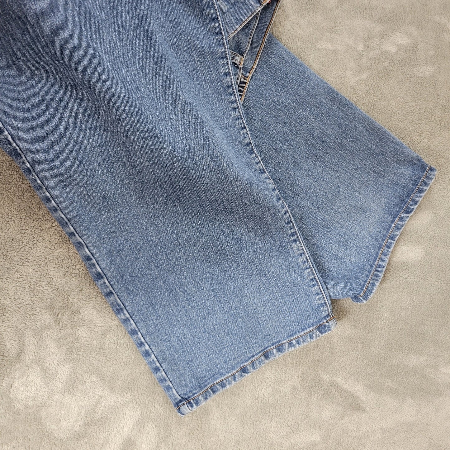 Catherines Right Fit Womens Jeans 30W Plus Straight Leg Medium Blue Curvy Comfy