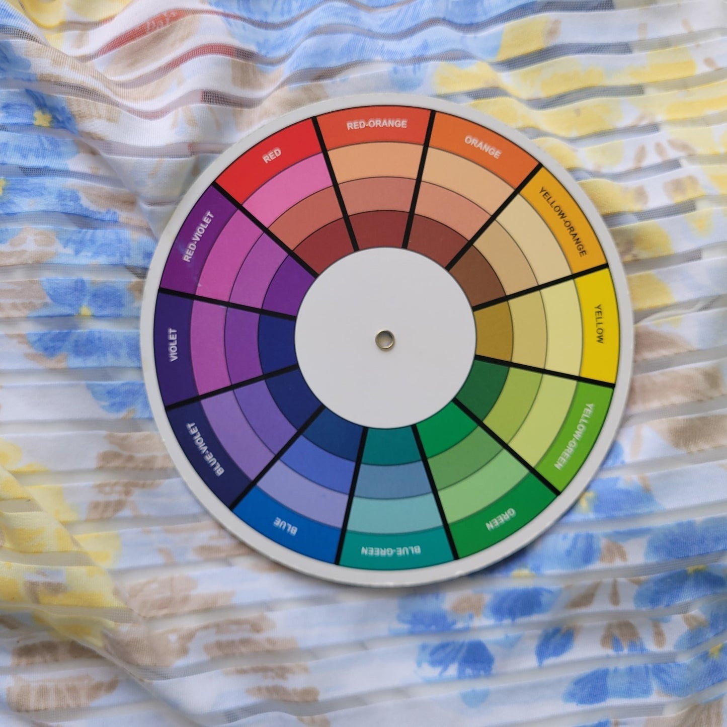 Hearts of Palm Women Top 1X Plus Tee Mesh Blue Floral Sheer with Tank Poly Blend