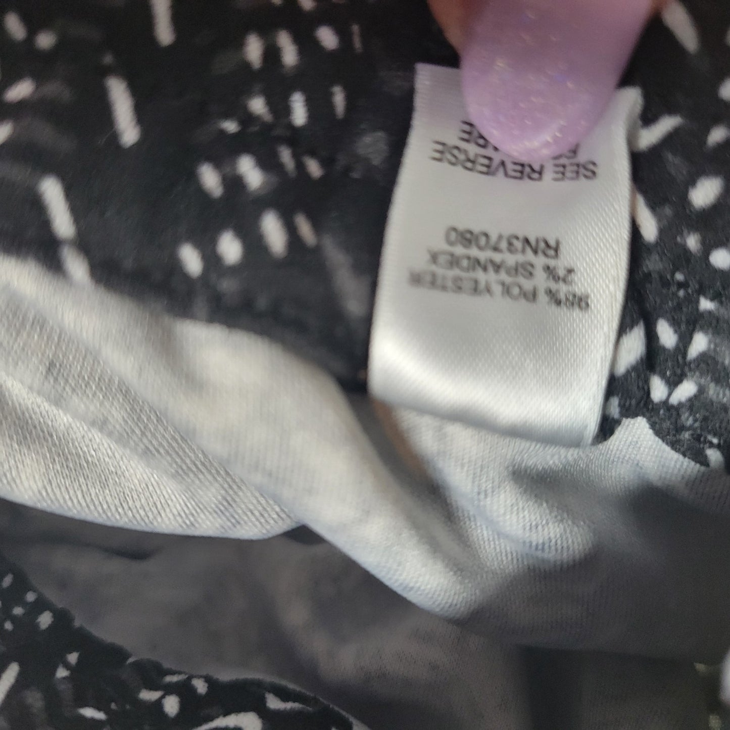 Cato Est 1946 Plus Size Pants 18W 20W Black White Geometric Print Pull On