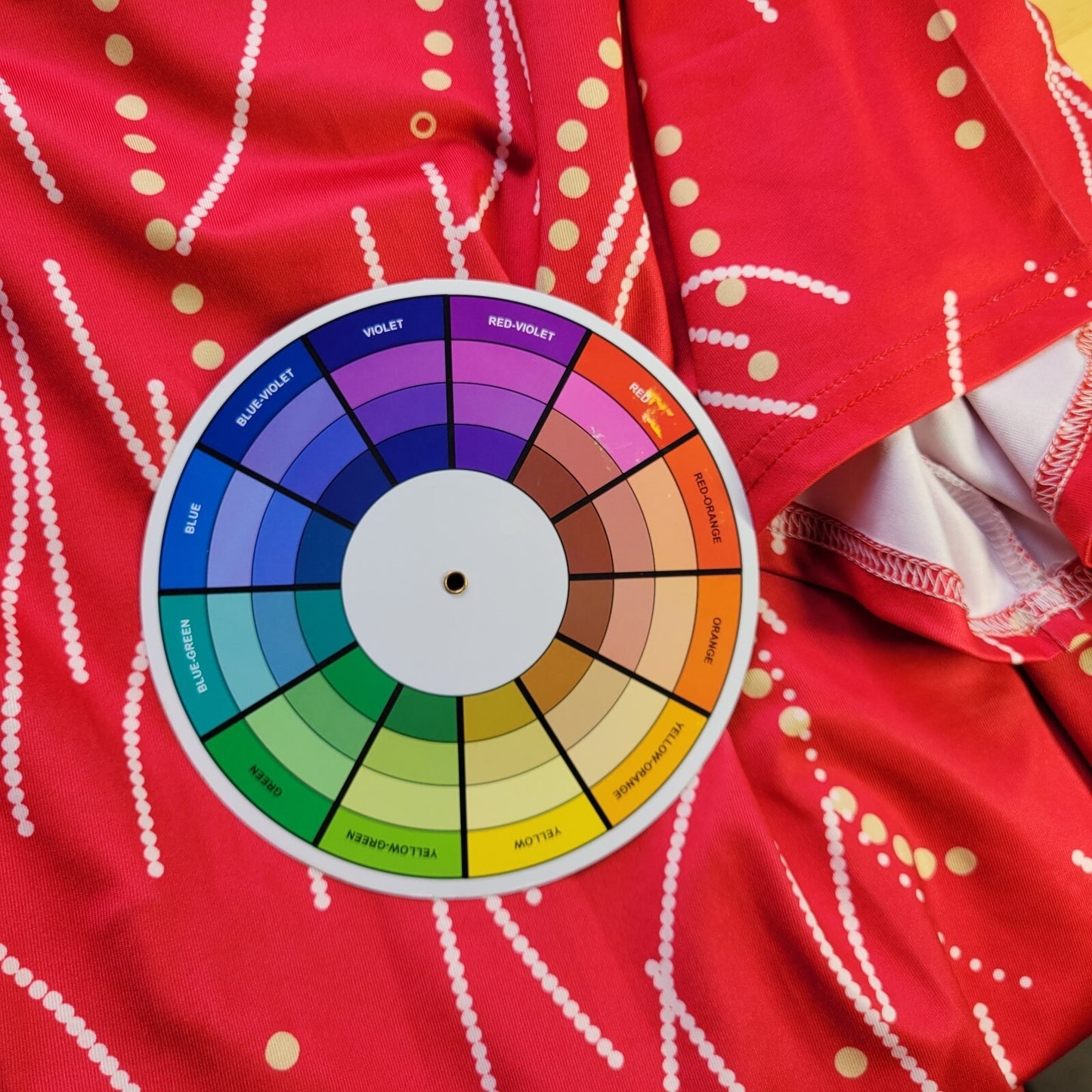 Womens Dress 4XL Plus Short Sleeve Knee Length Red Geometric Poly Blend Casual