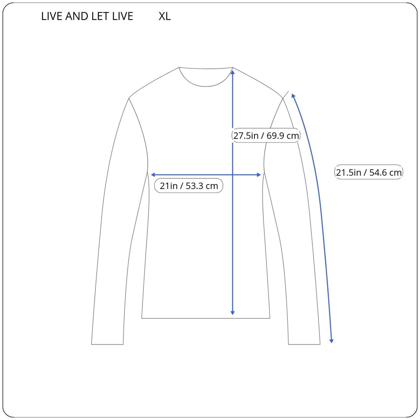 Live Let Live Women Top Extra Large Long Sleeve Blue Geometric Keyhole Casual