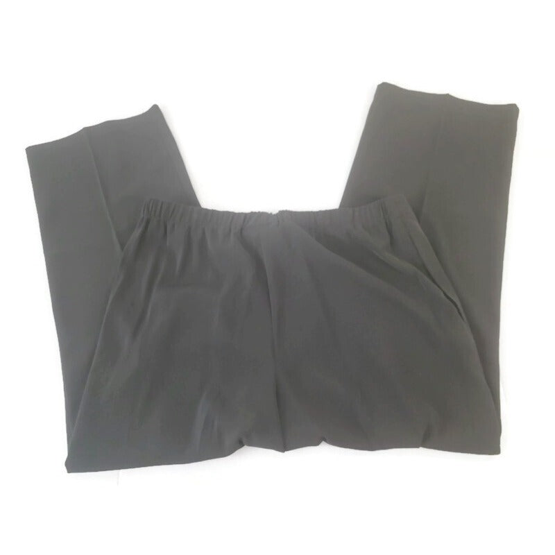 Susan Graver Style QVC Womens Pants PXL Office Black Zip Fly Comfort Waist New