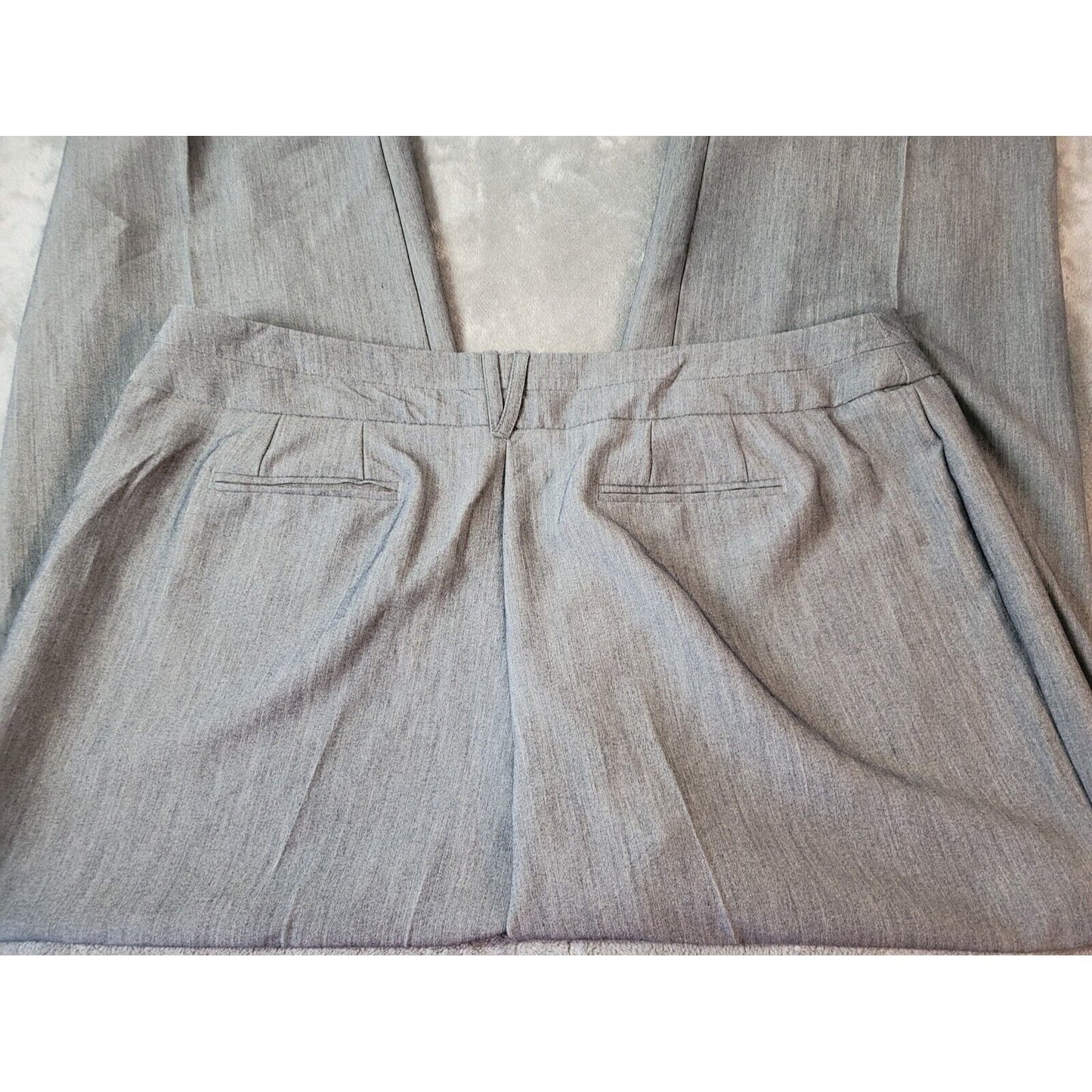 Cato Womens Pants 22WP Wide Leg Gray Poly Blend Zip Fly Slash Pockets Career