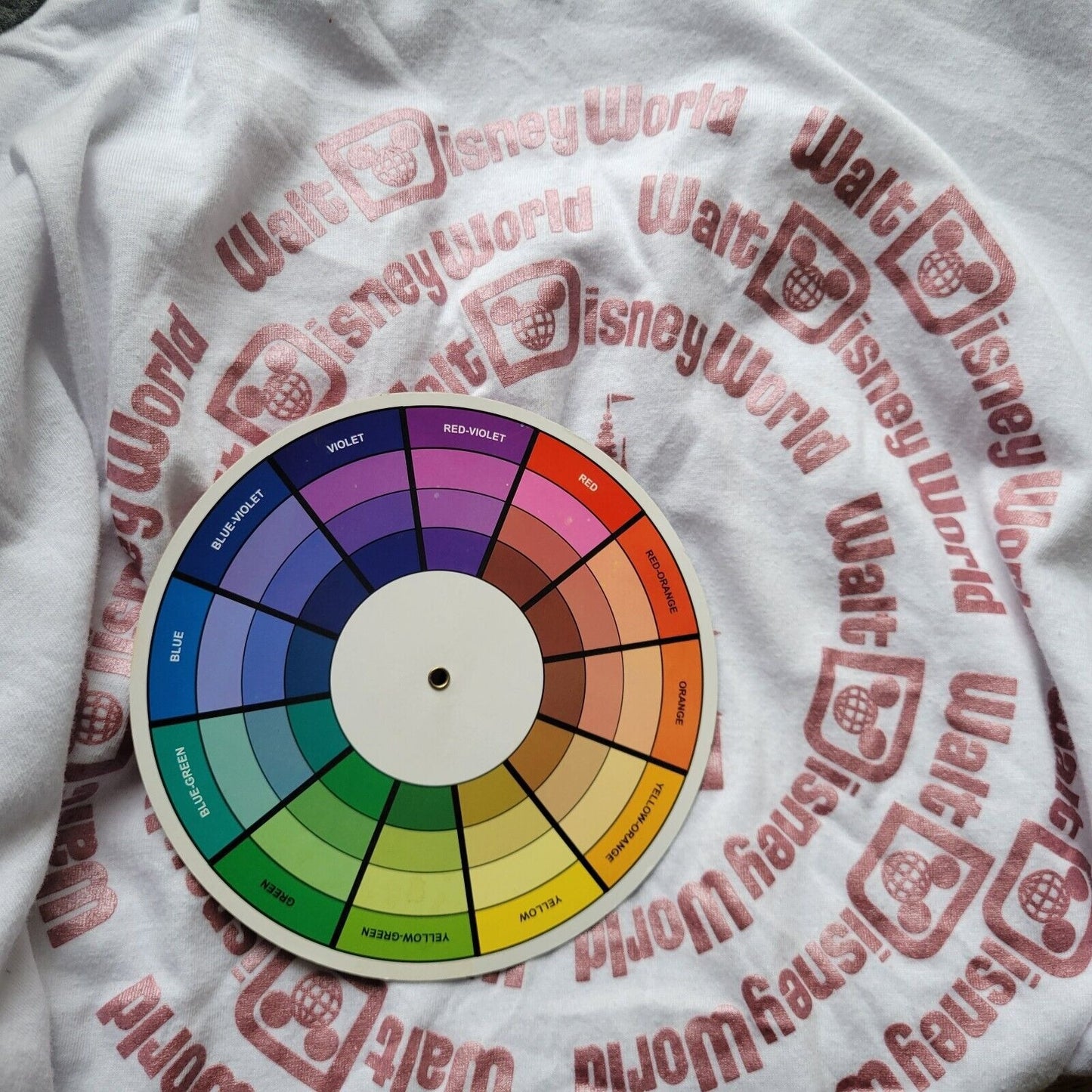 Walt Disney World Womens Top 2X Plus Tee Hoodie Raglan Sleeve Gray Faded Look