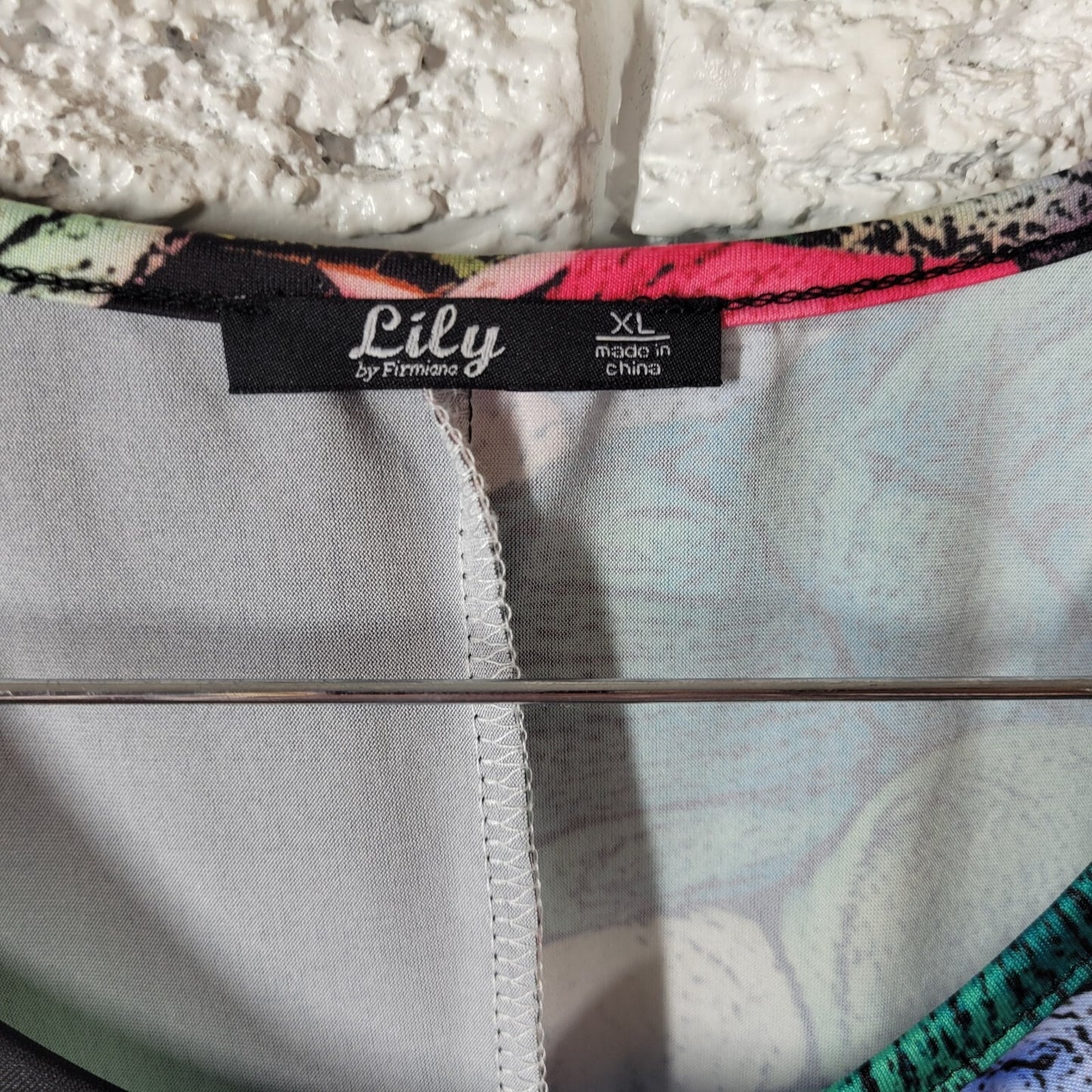 Lily Firmiana Women Dress Extra Large Mini Blue Red Watercolor Cap Ruffle Sleeve