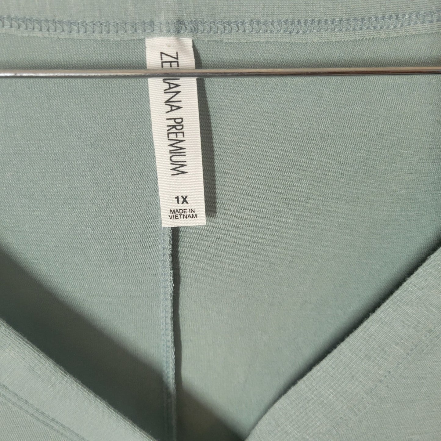 Zenana Premium Womens Top 1X Plus Cardigan Blue Button Up Tied Front Soft Comfy