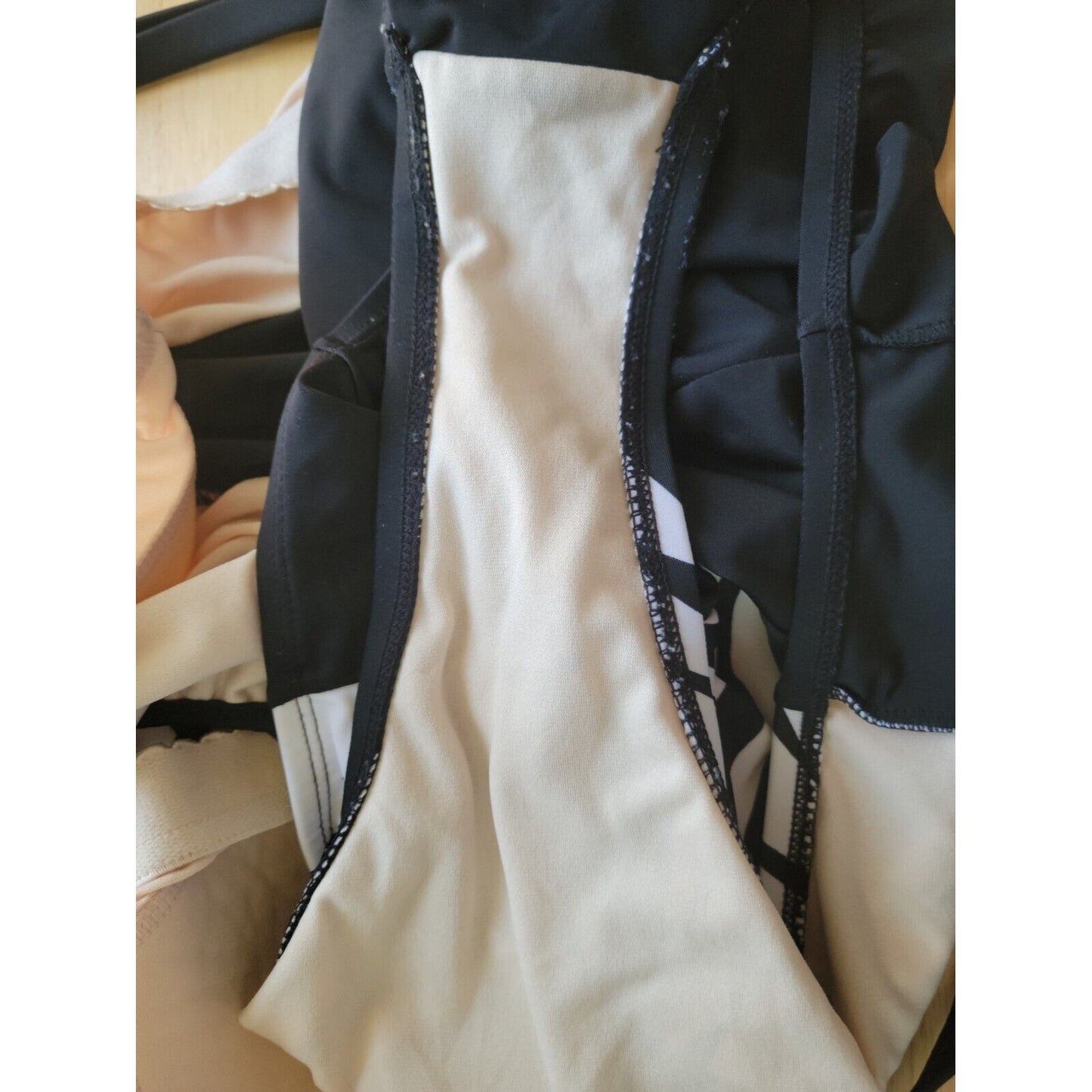 Kona Sol Womens Swimsuit 18W One Piece Spaghetti Strap Keyhole Black Floral