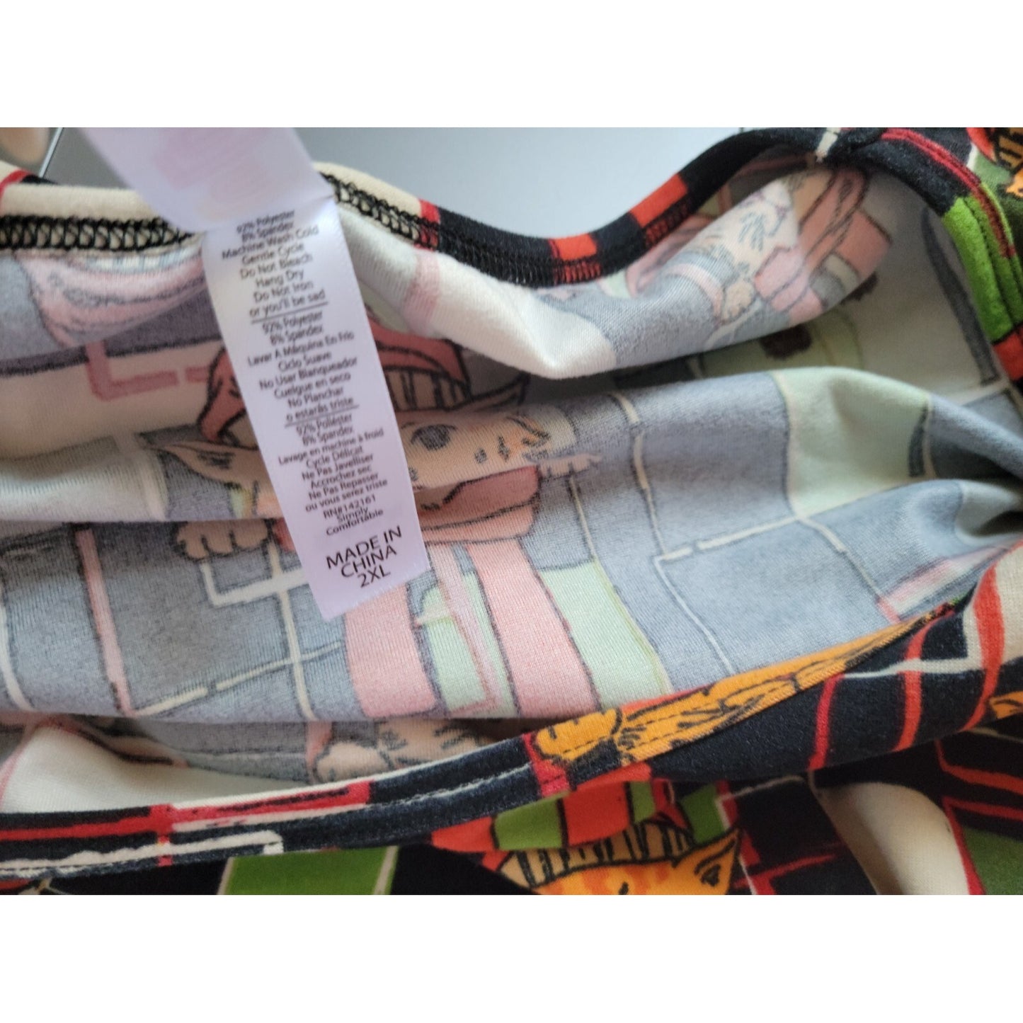 Lularoe Womens Top 2XL Plus Tee Cat Kitten Short Sleeve Polyester Blend Green