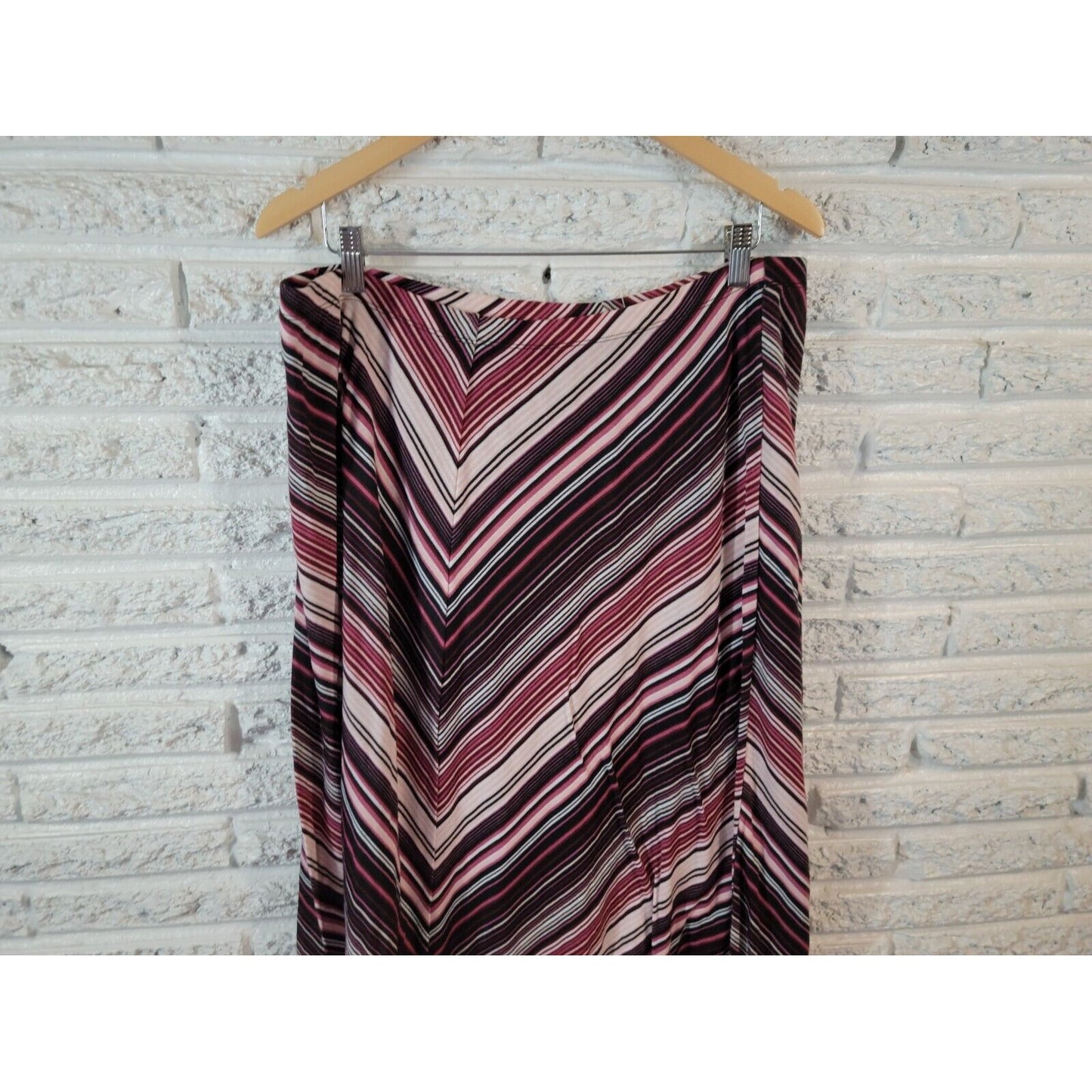 Cato Womens Skirt 18W 20W Plus Knit Pencil Pull On Pink Geometric Casual Long