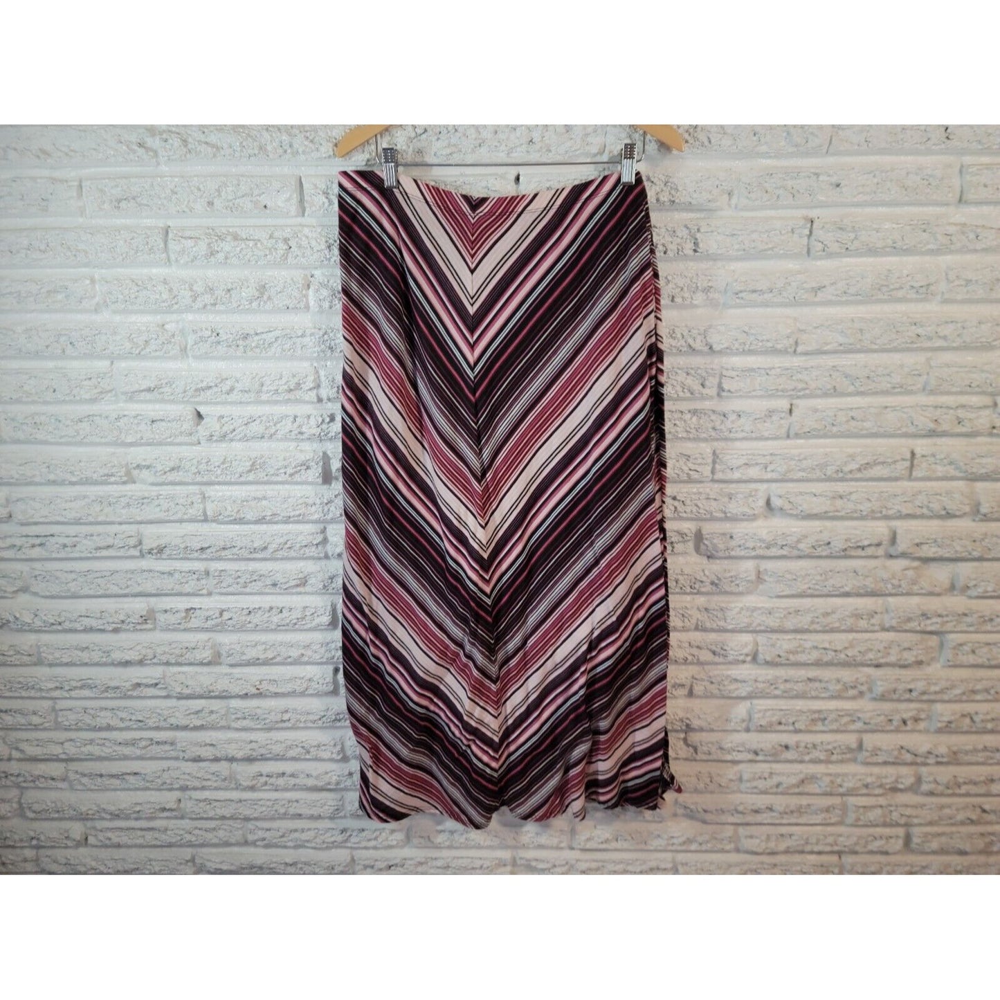 Cato Womens Skirt 18W 20W Plus Knit Pencil Pull On Pink Geometric Casual Long