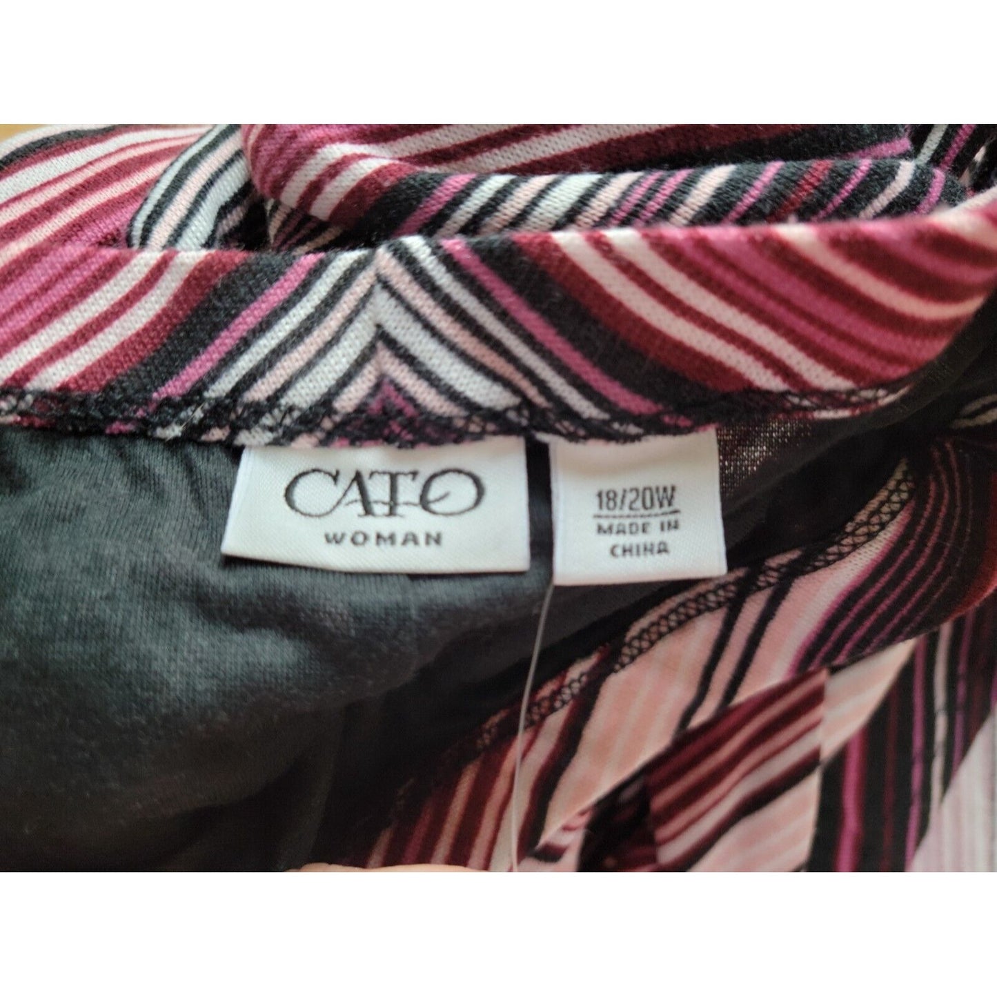 Cato Womens Skirt 18W 20W Plus Knit Pencil Pull On Pink Geometric Casual Long