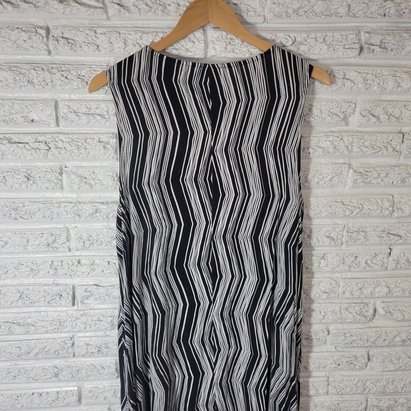 Apt 9 Womens Dress Extra Large Tank Mini Shift Black Stripe Lightweight Casual