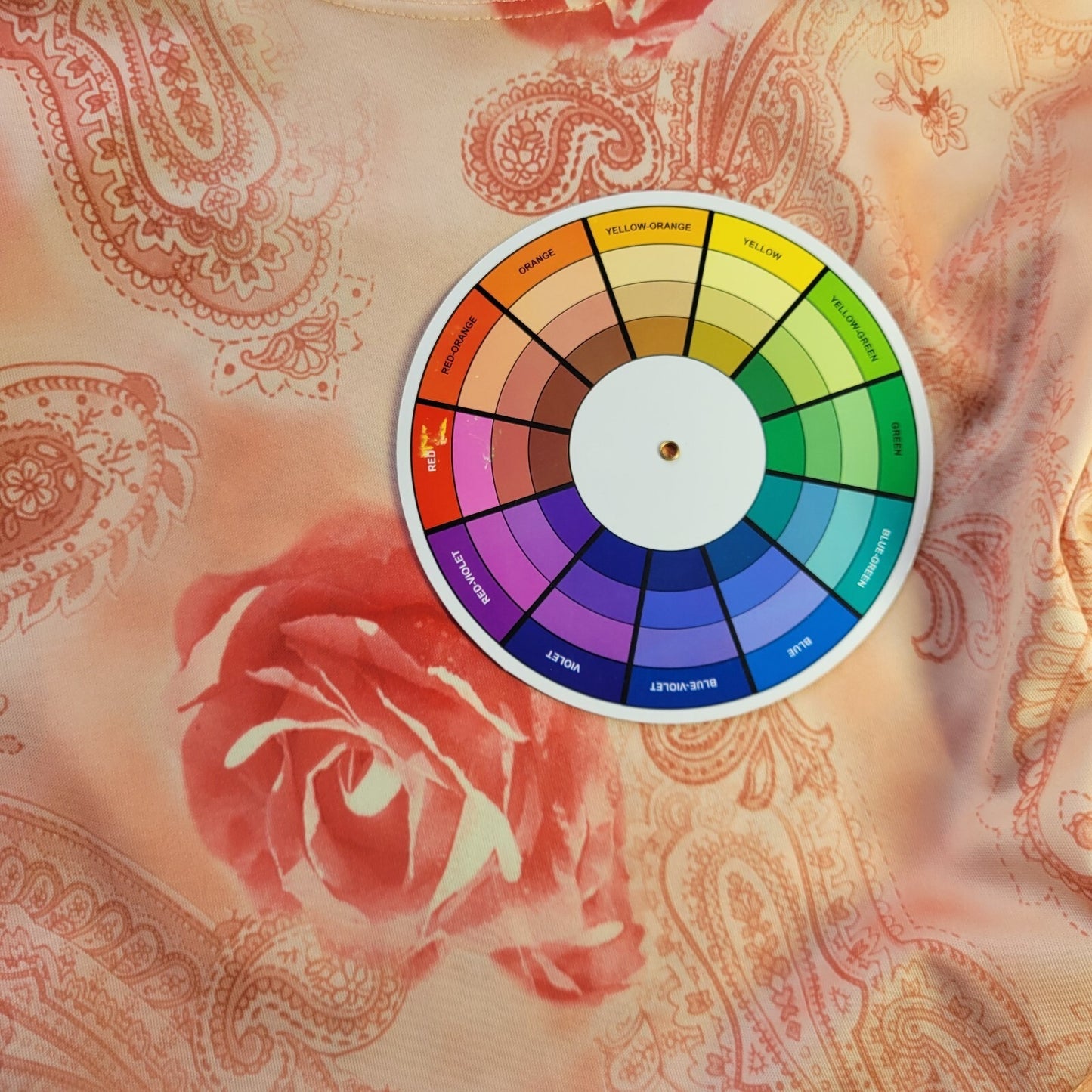 Judith Hart Womens Top Extra Large 3/4 Sleeve Orange Paisley Lightweight