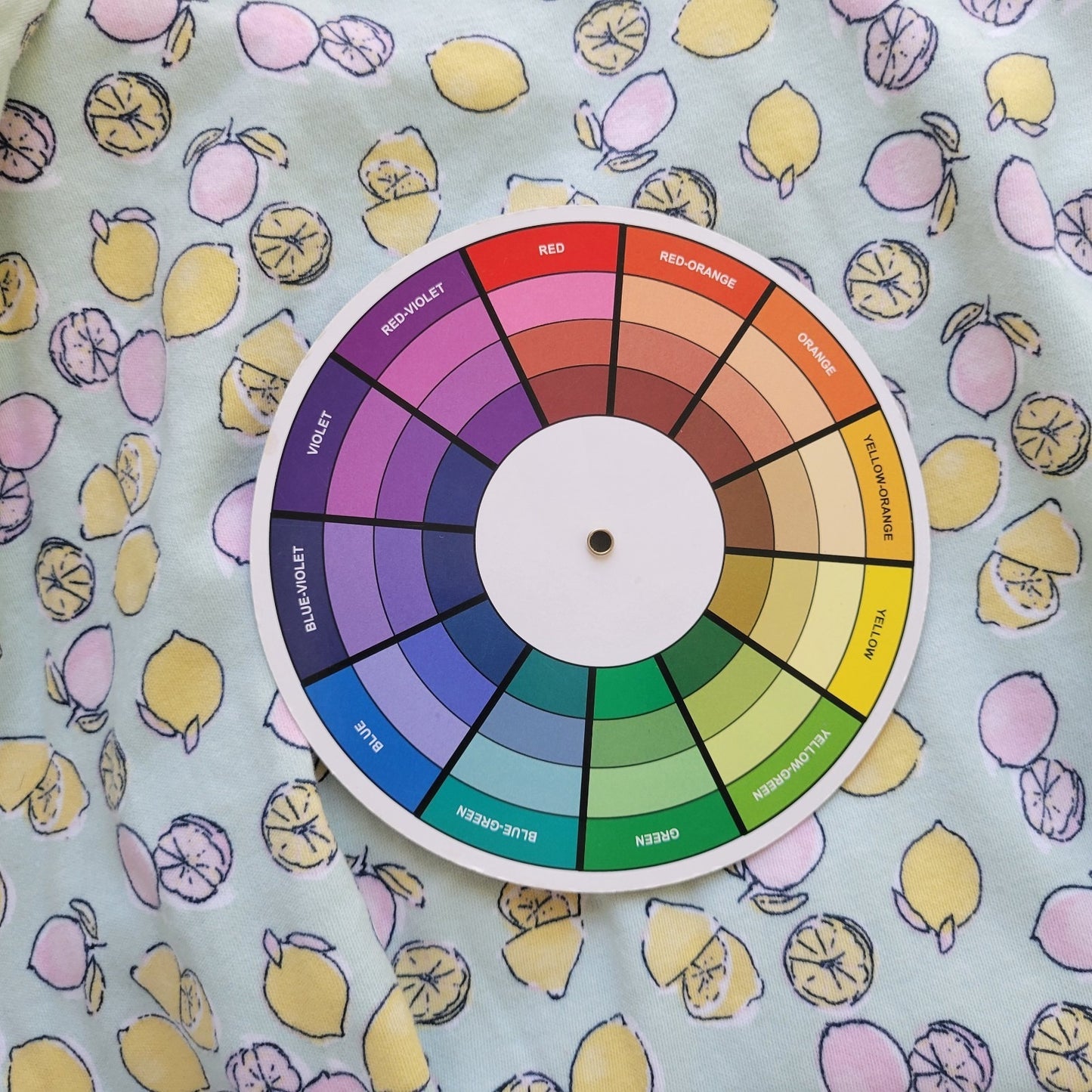 Kim Rogers Womens Top Extra Large Tee Short Sleeve Green Lemons All Over Cotton