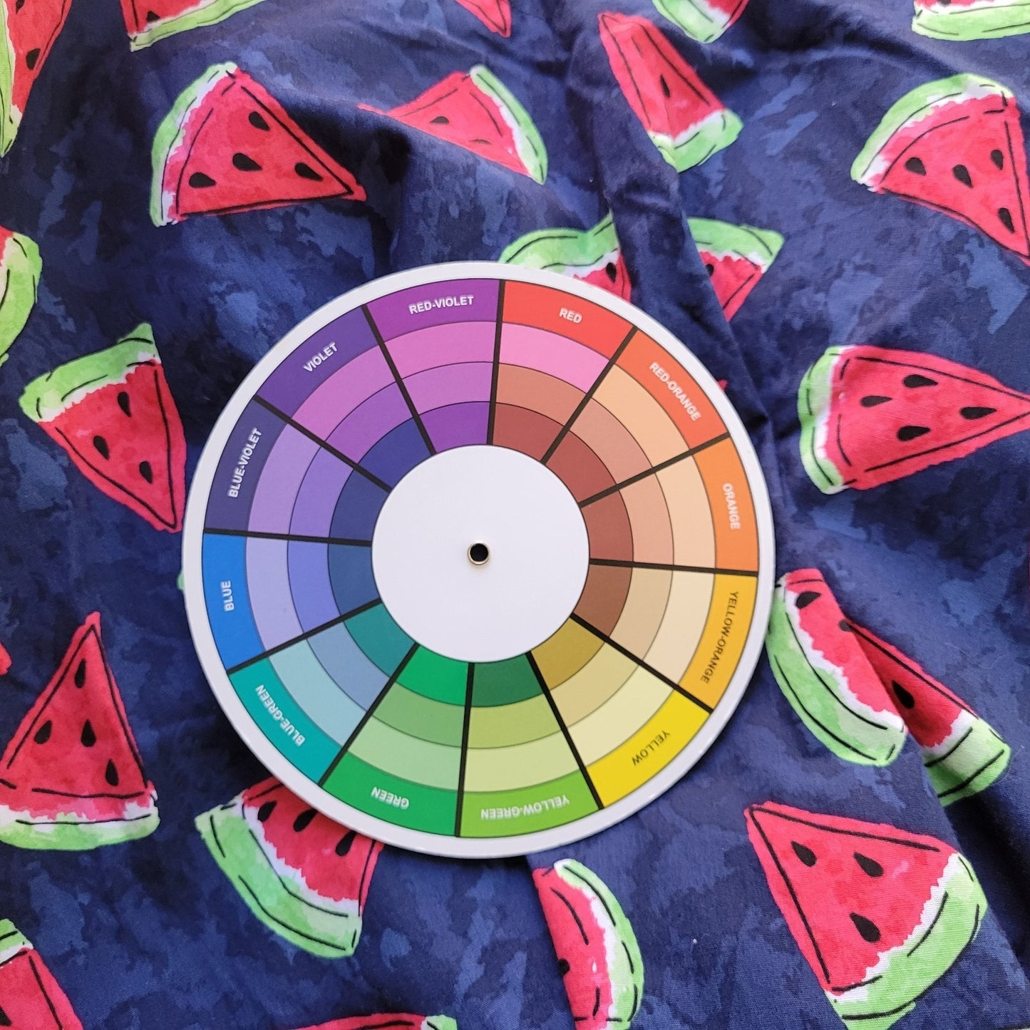 Zoe Chloe Unisex Scrub Top 2XL Plus Blue Pink Watermelons Cotton Medical Vet