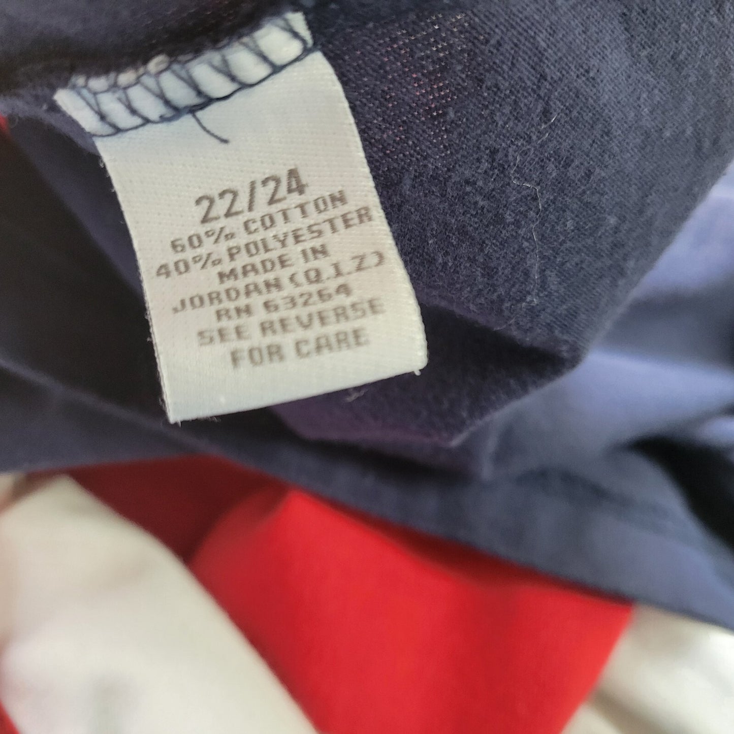 Patriotic Dress Barn Womens Top 22 24 Plus Tee Blue Red Stripe Short Sleeve