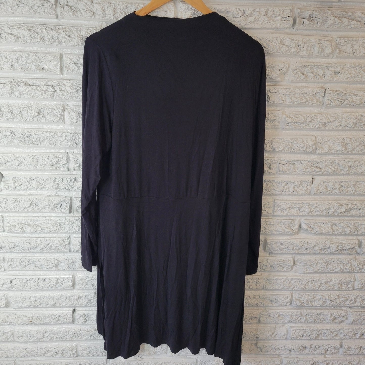 Lisa Rinna QVC Womens Dress Extra Large XL Mini Long Sleeve Lightweight Black